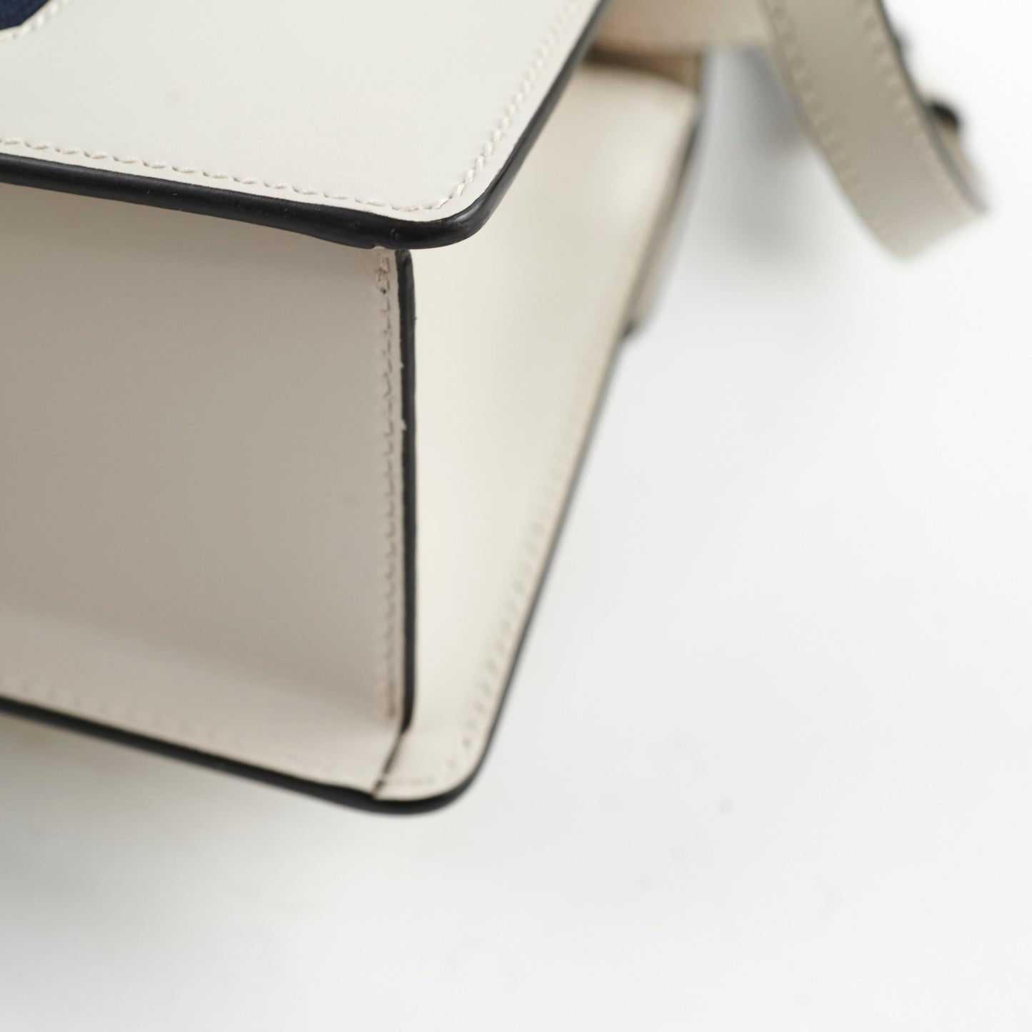 Gucci Sylvie White Mini Top Handle Crossbody Bag