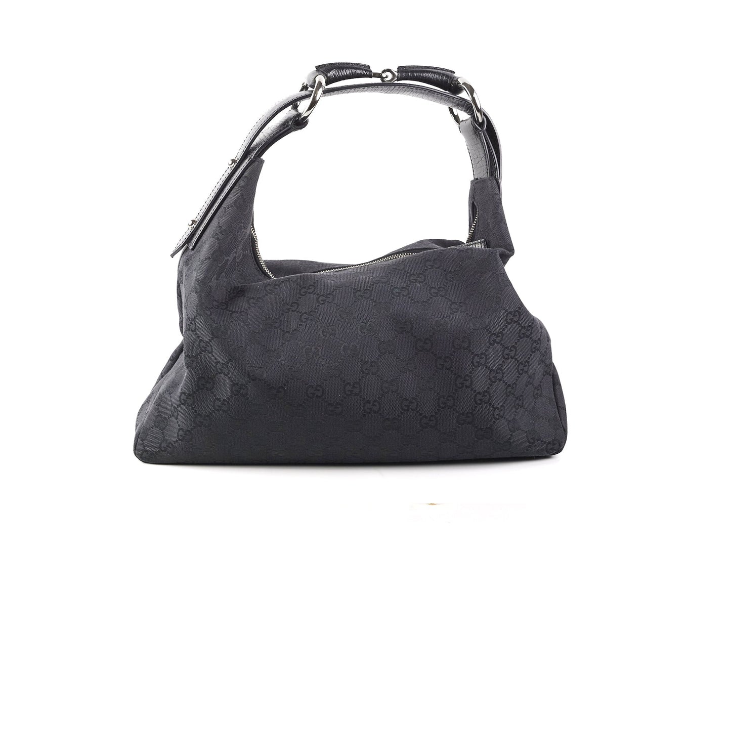 Gucci Horsebit Hobo GG Medium Bag Black