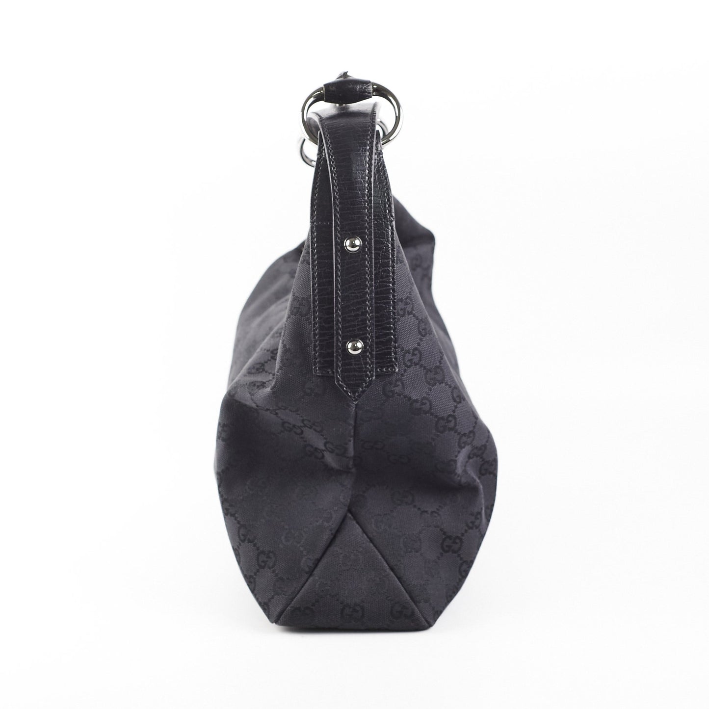 Gucci Horsebit Hobo GG Medium Bag Black
