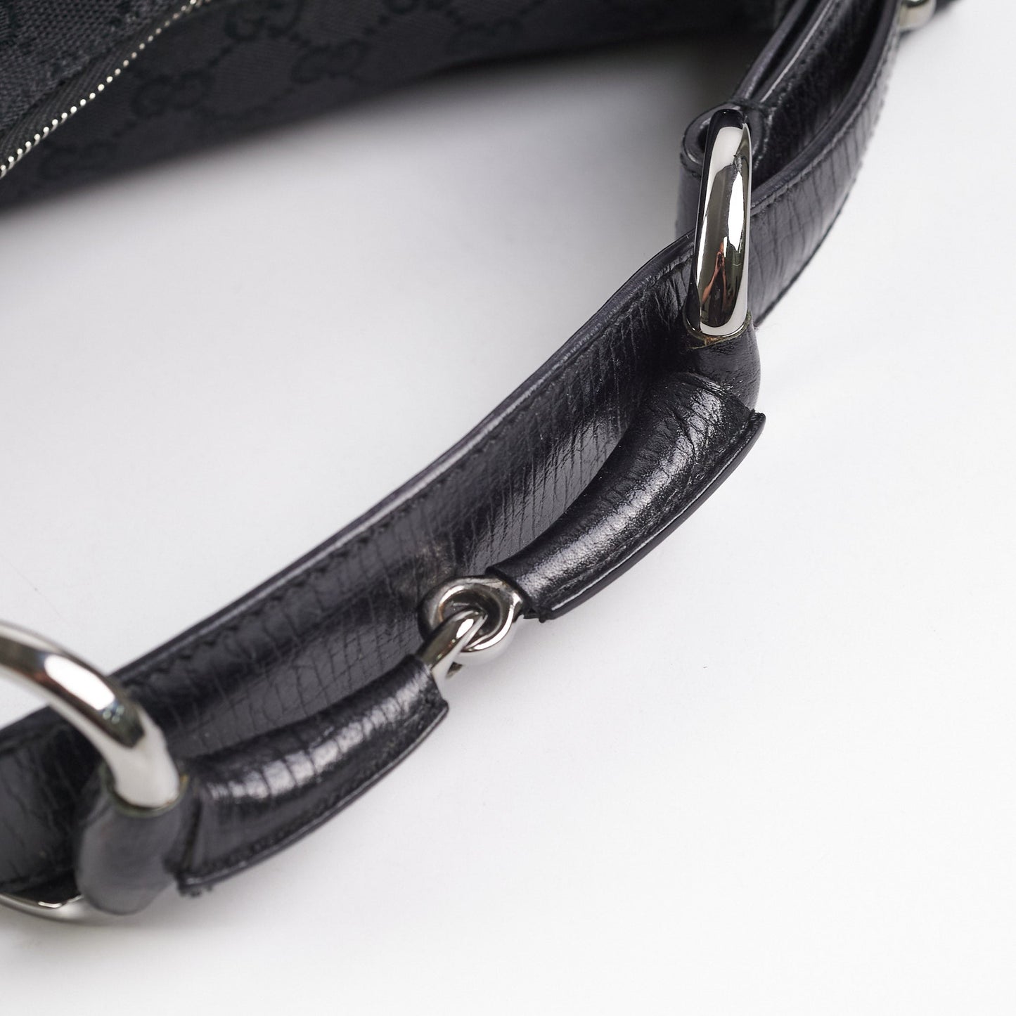 Gucci Horsebit Hobo GG Medium Bag Black
