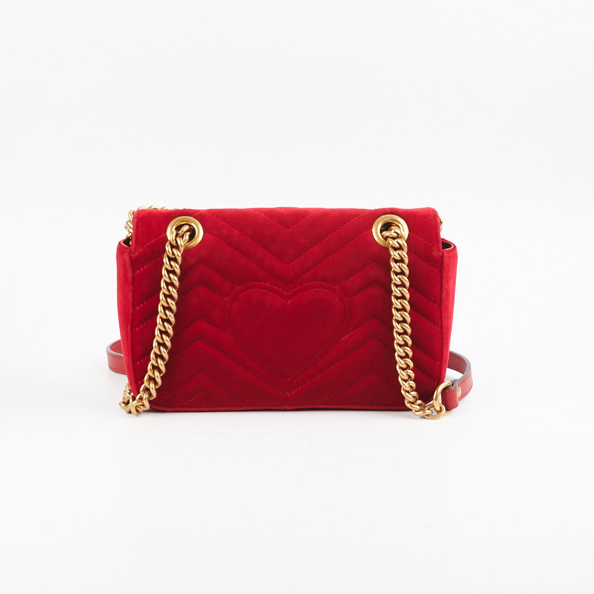 Gucci Marmont Velvet Red Small