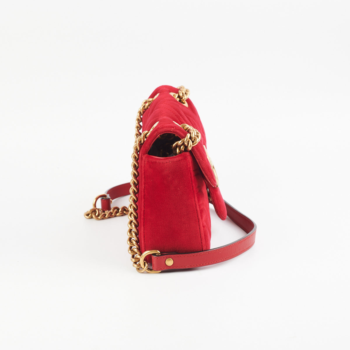 Gucci Marmont Velvet Red Small