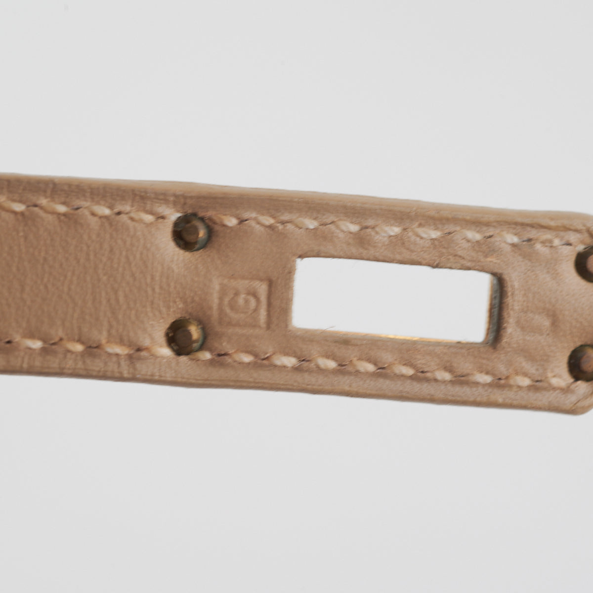 Hermes Kelly 25 Beige Chaminox - [G] Stamp