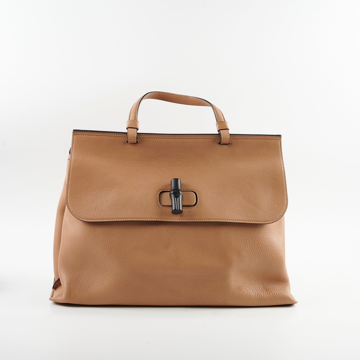 Gucci Large Beige Bamboo Leather Bag