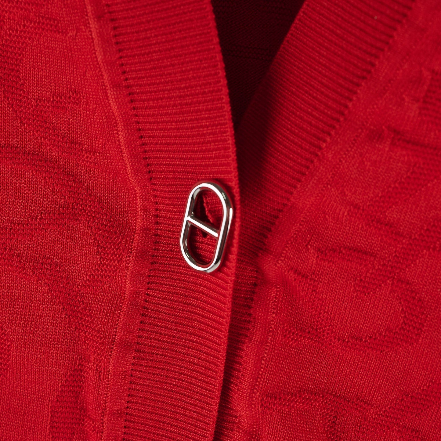 Hermes Naoussa Long Sleeve Cardigan Red Size 36