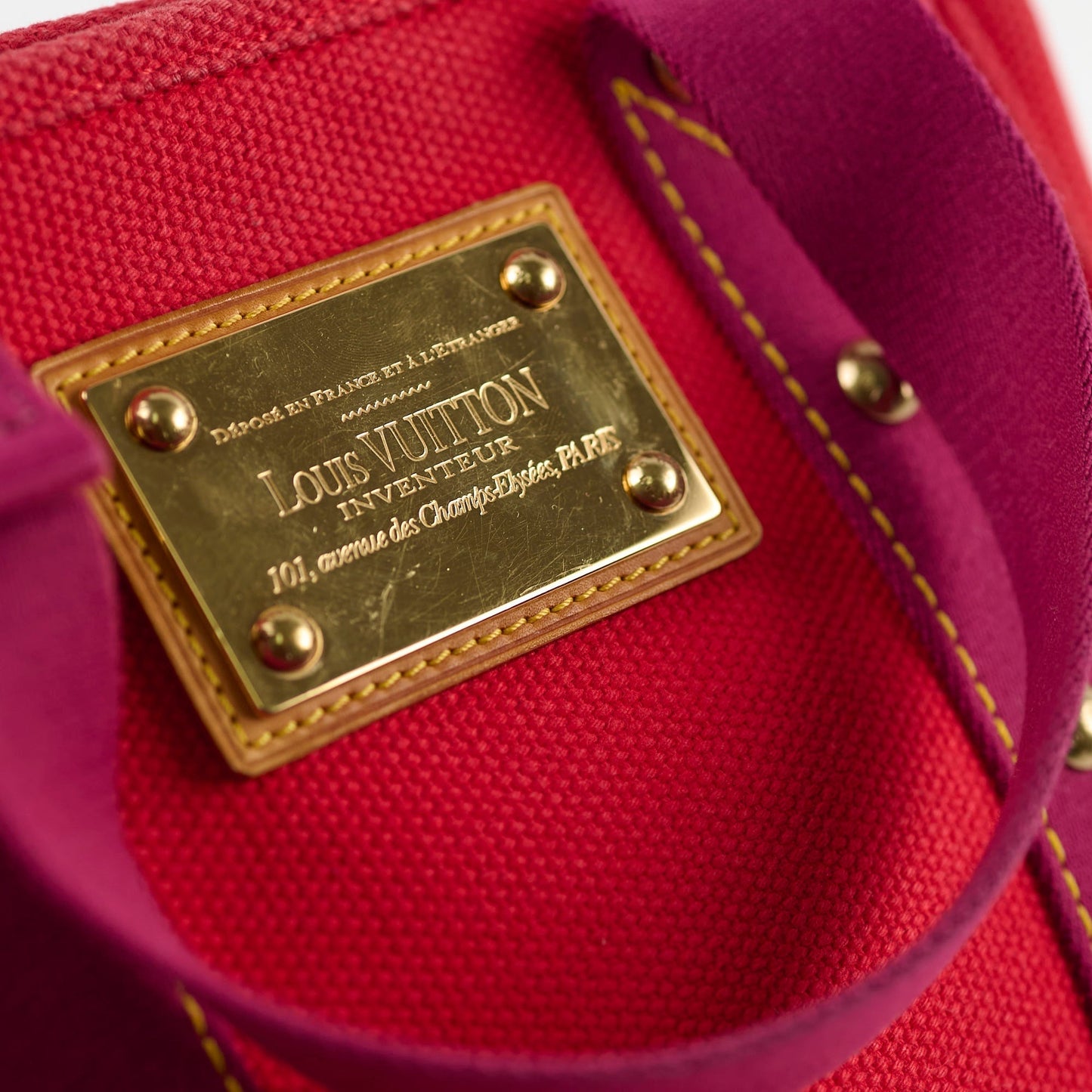 Louis Vuitton Canvas Tote Red