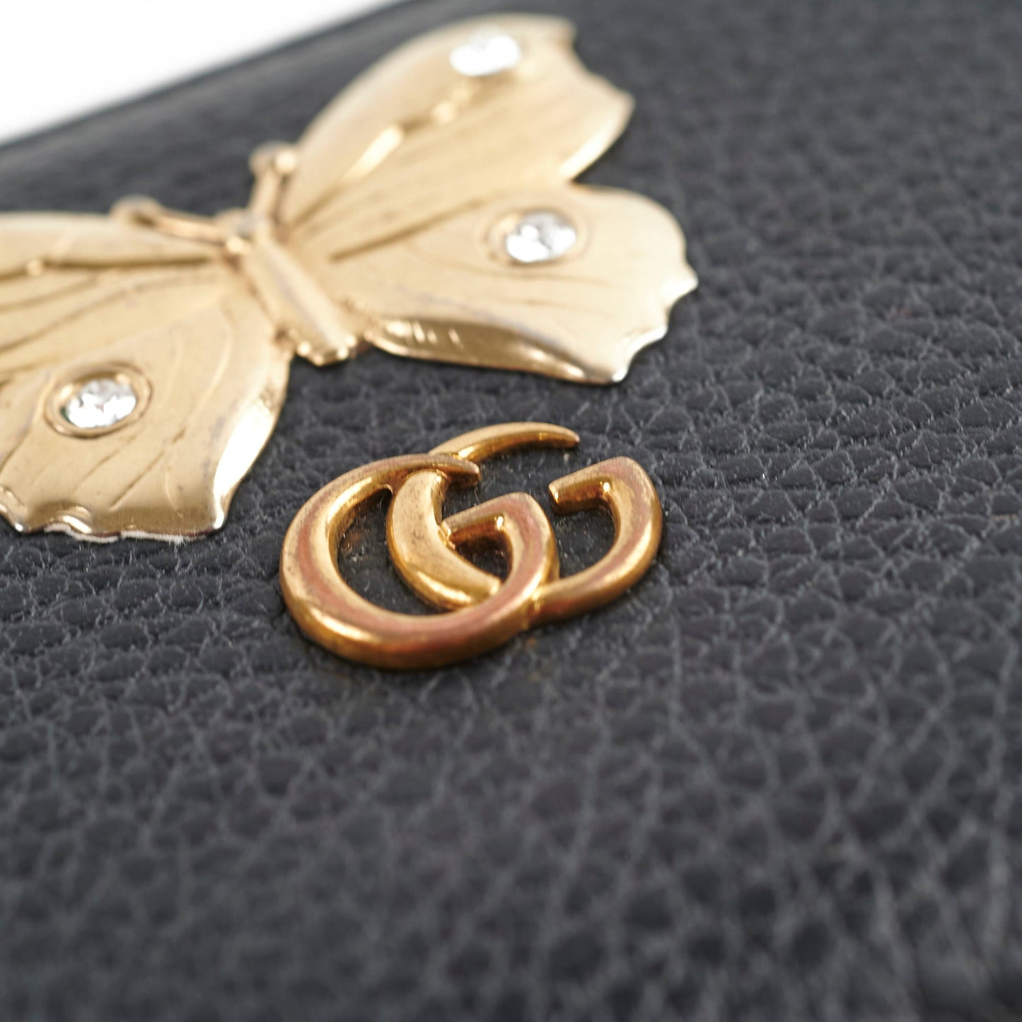 Gucci Butterfly Long Wallet Black