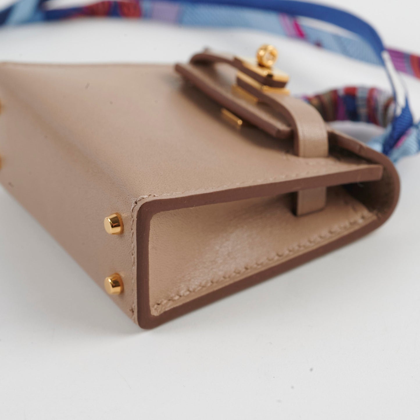 Hermes Kelly Twilly Bag Charm Argile/Bleu