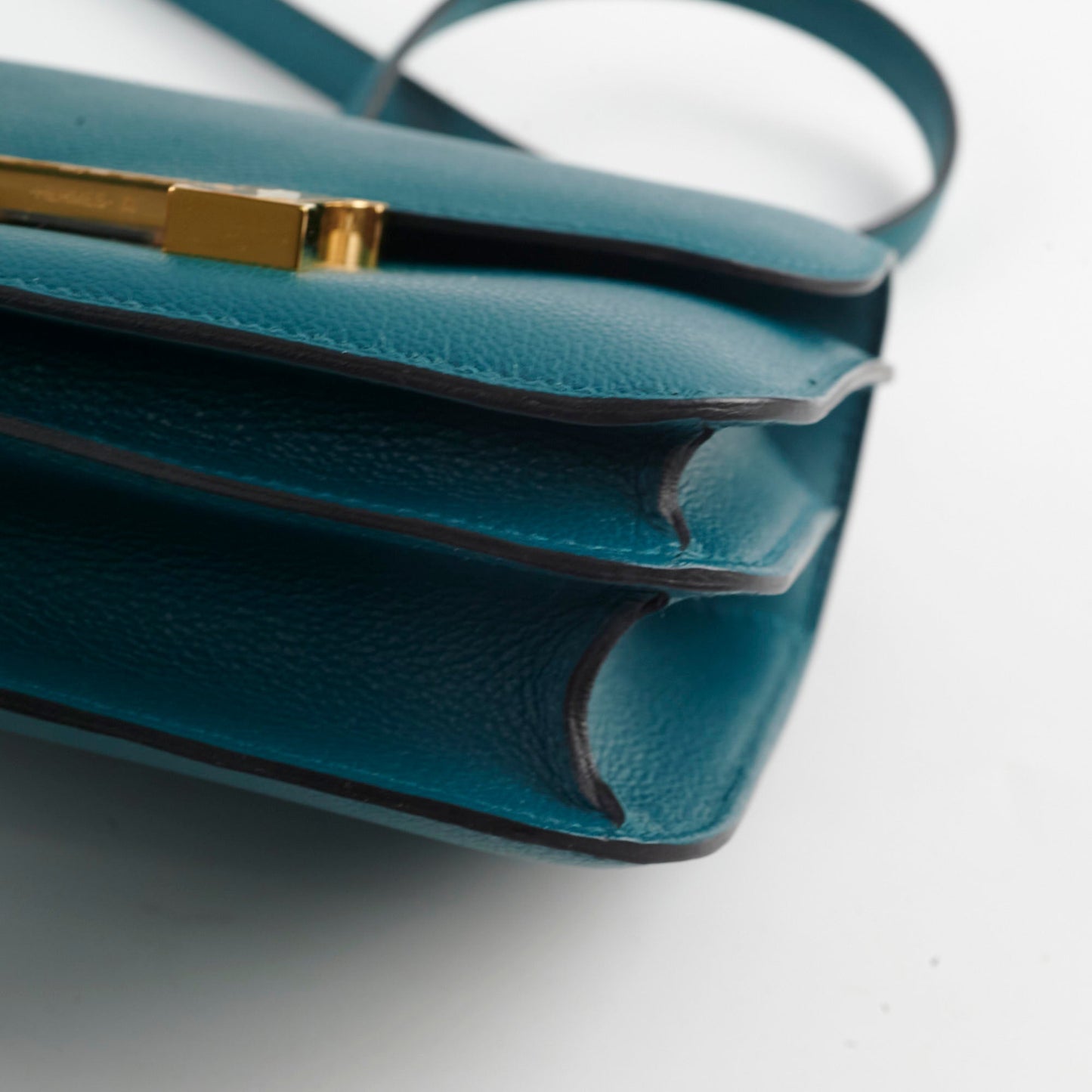 Hermes Mini Constance Vert Bosphore GHW D Stamp