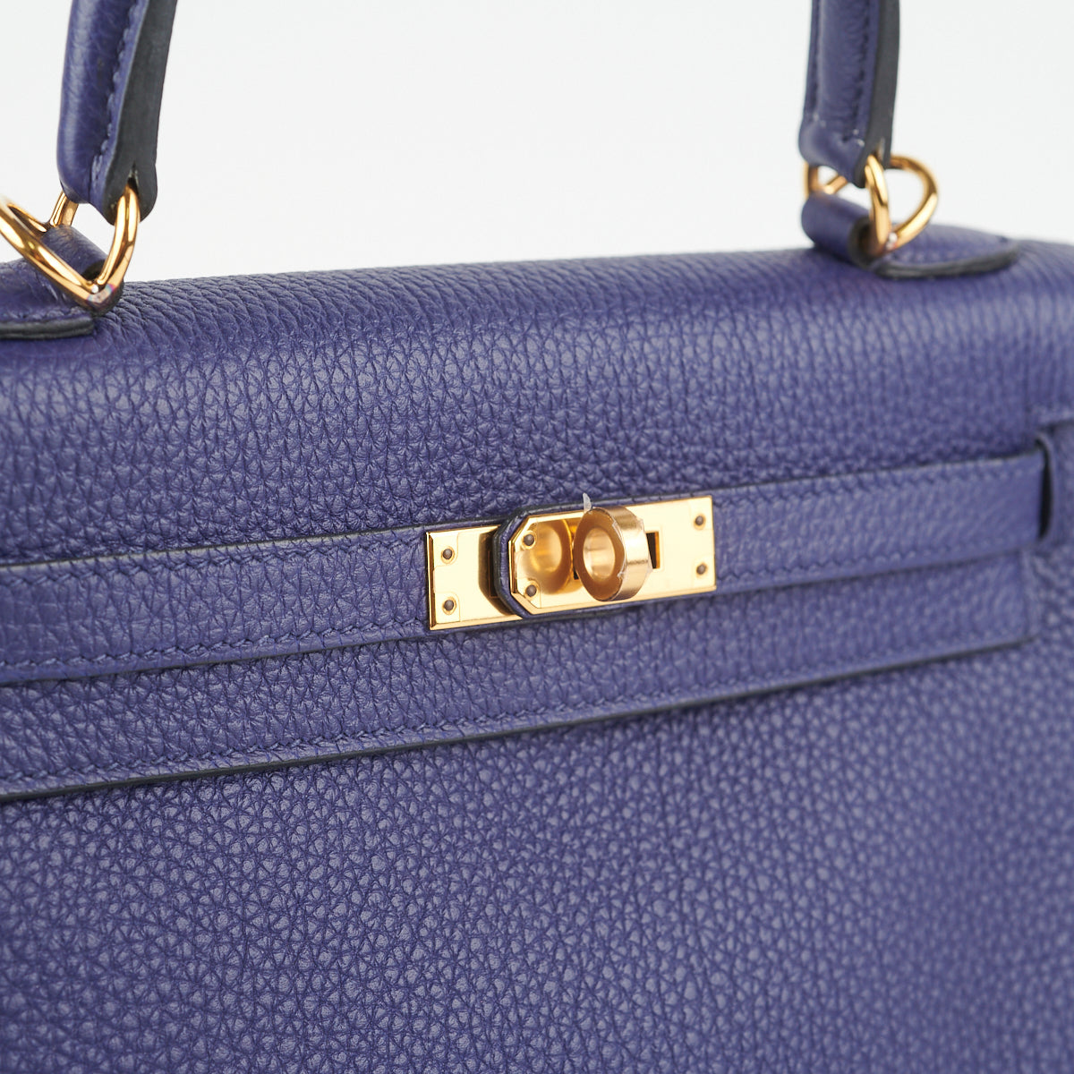 Hermes Kelly 25 Blue Saphir C Stamp