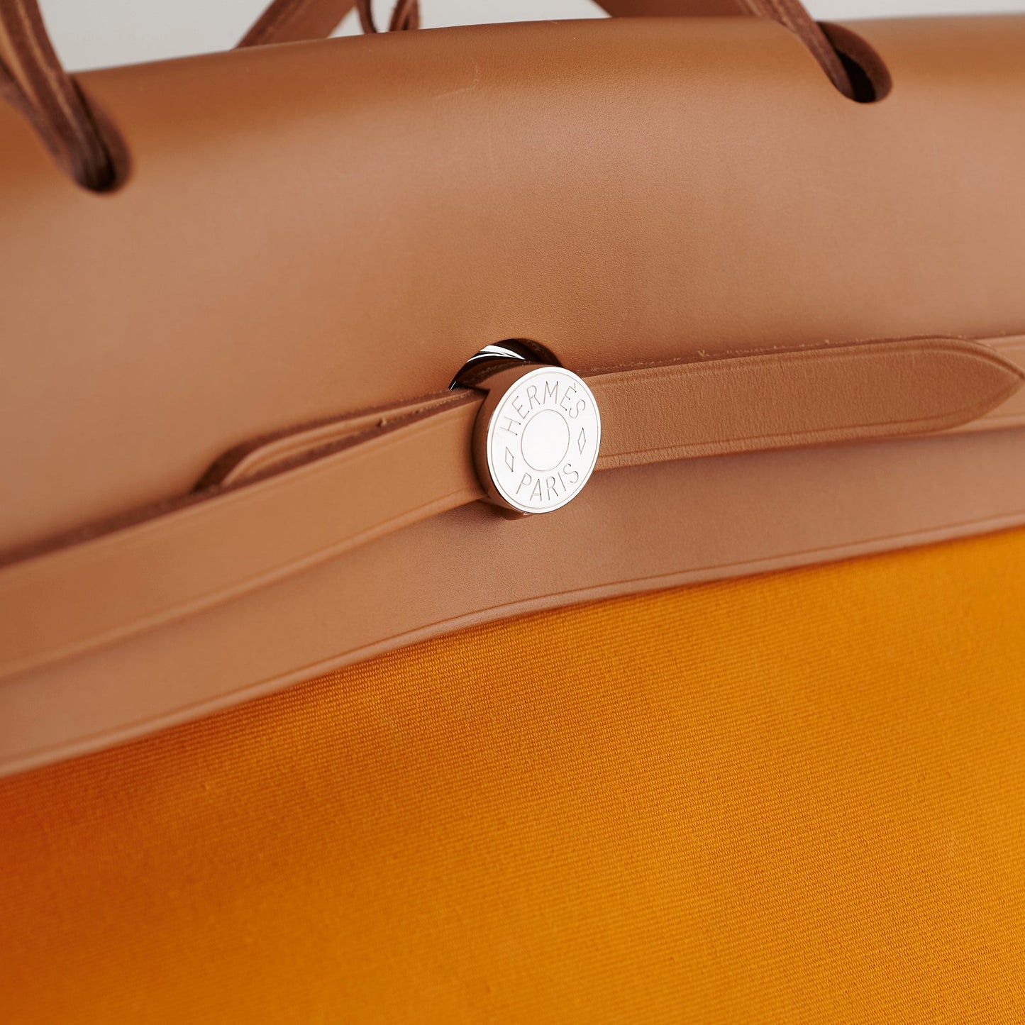 Hermes Herbag 39 Jaune D'Or R Square Stamp