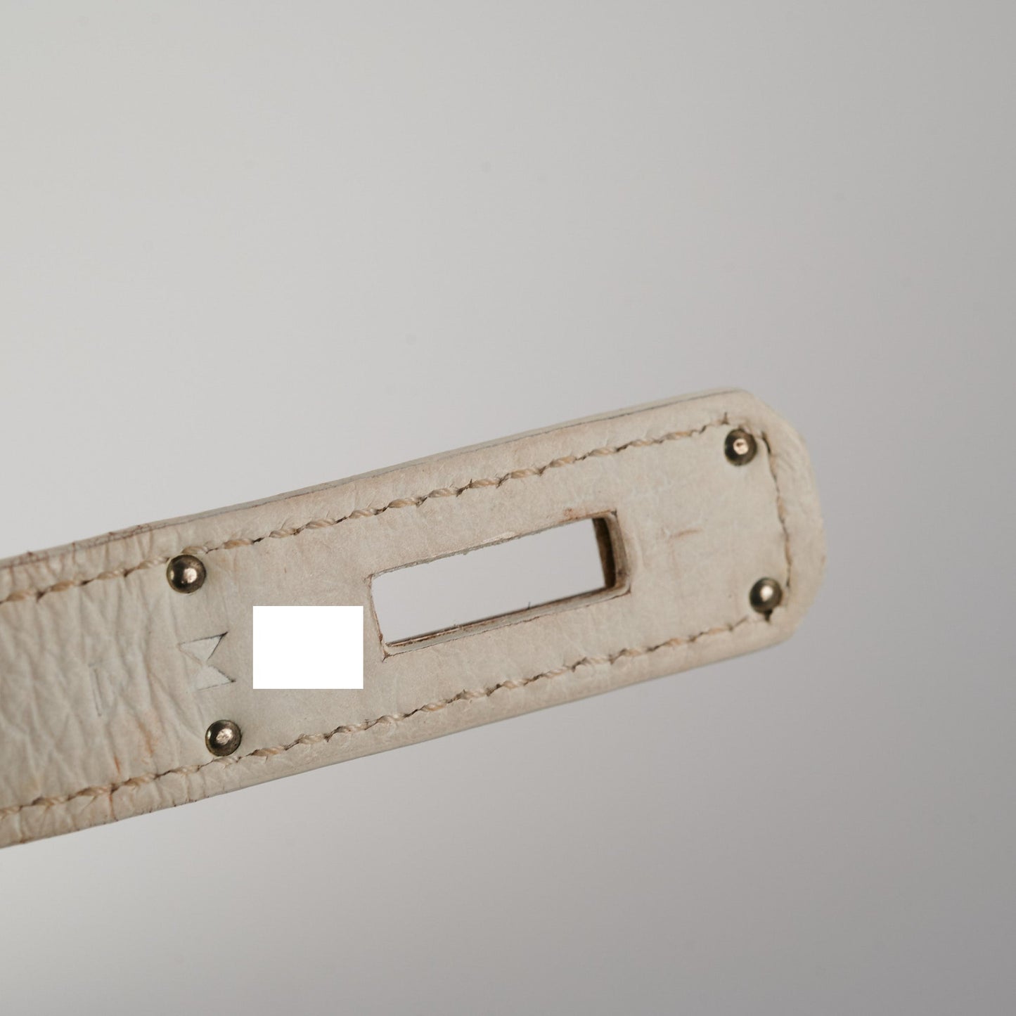 Hermes Birkin 35 Clemence White Stamp P Square (2012)