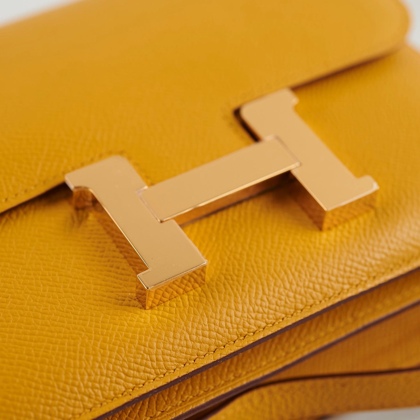 Hermes Mini 18 GHW Constance Jaune C Stamp 2018