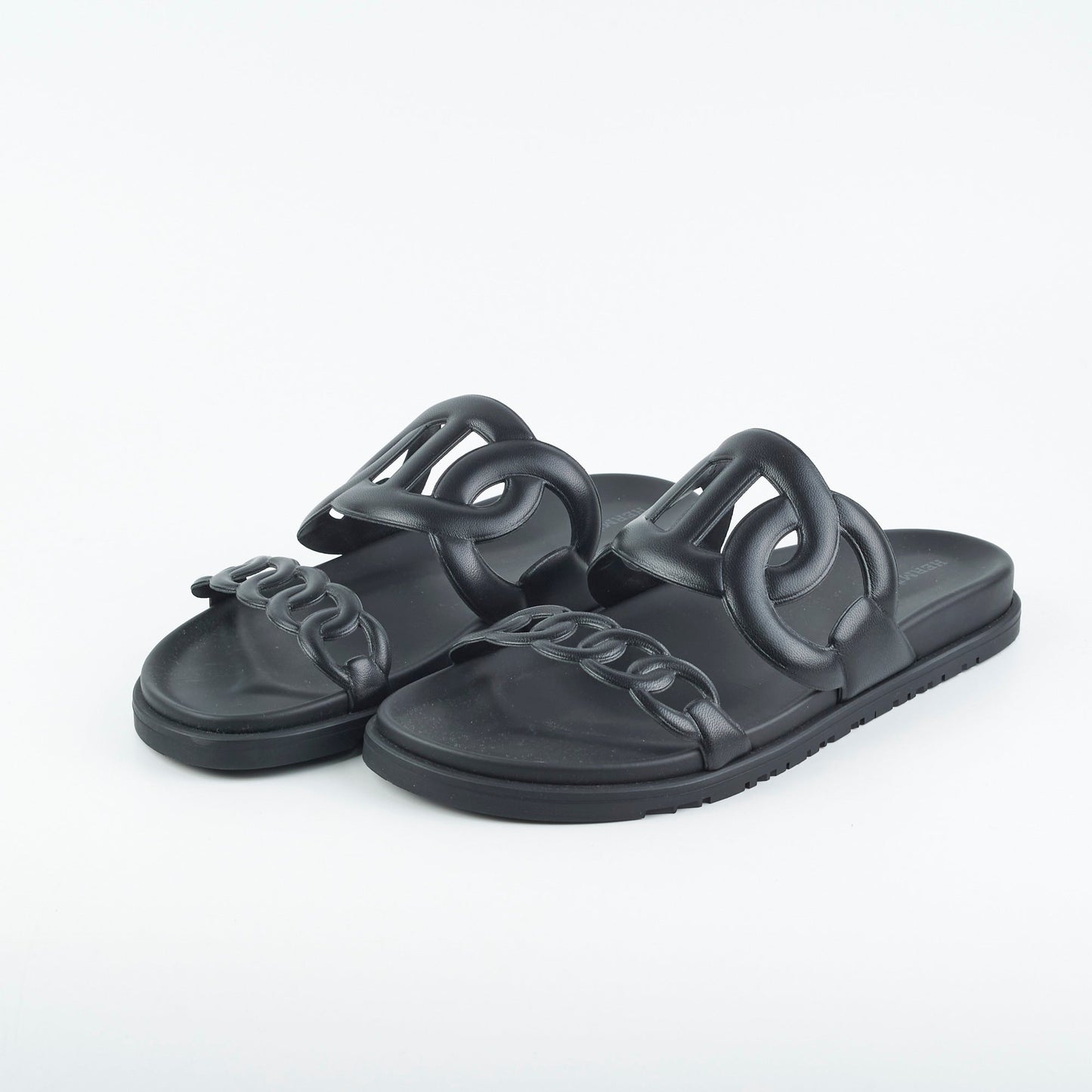 Hermes Extra Sandals Black Size 41