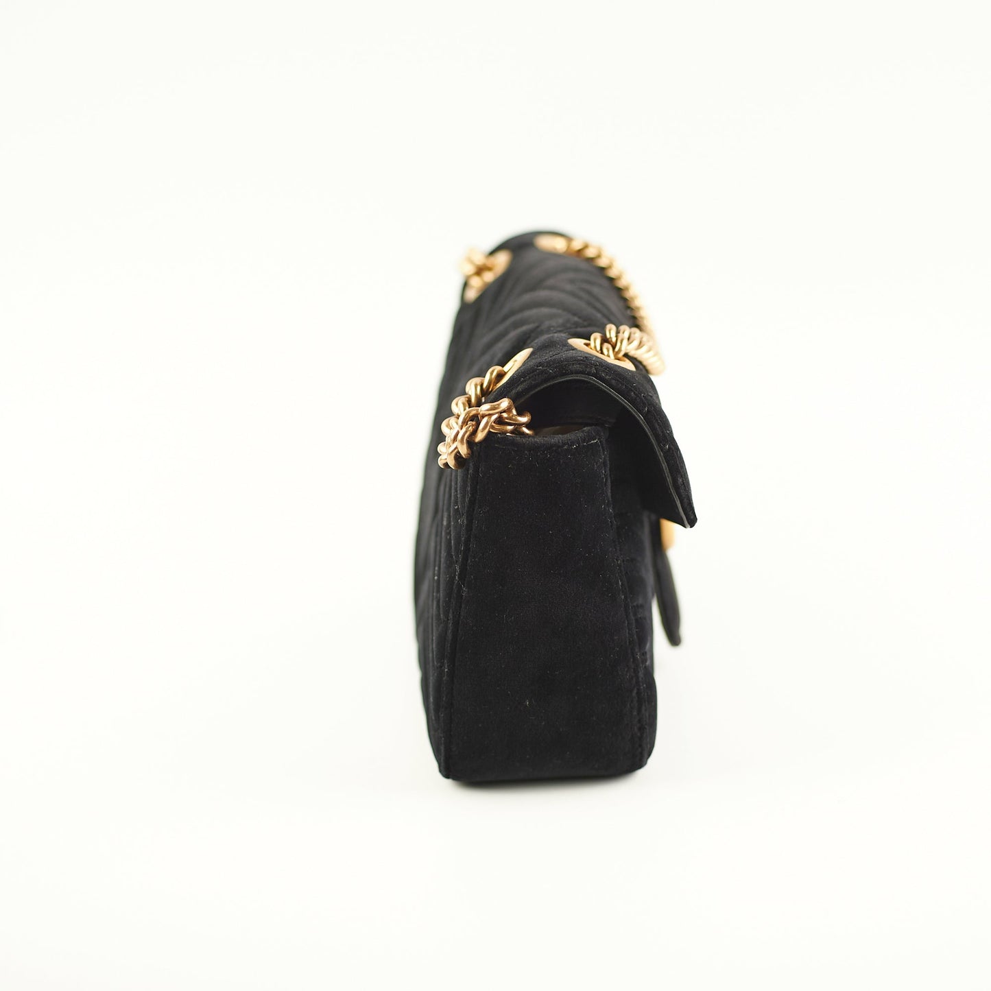 Gucci Small Black Velvet GG Marmont