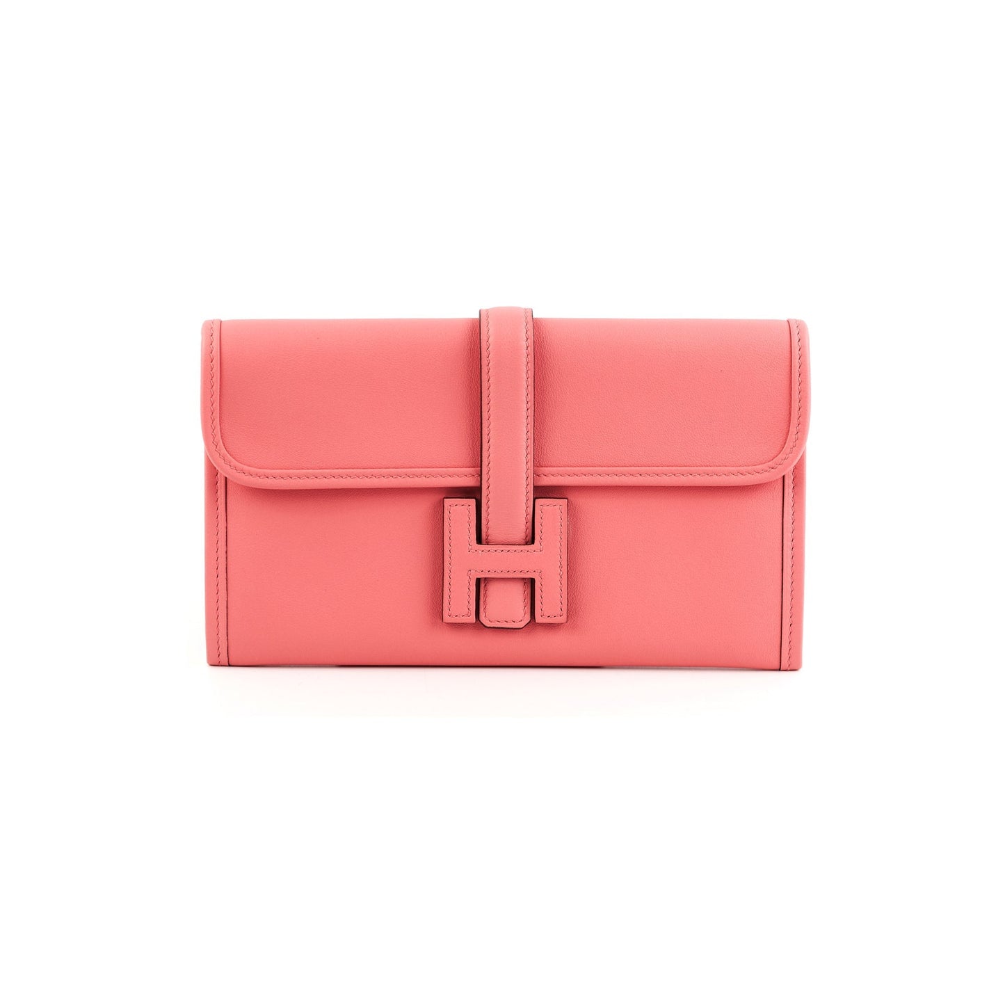 Hermes Jige Mini Swift Rose Clutch Duo - D Stamp