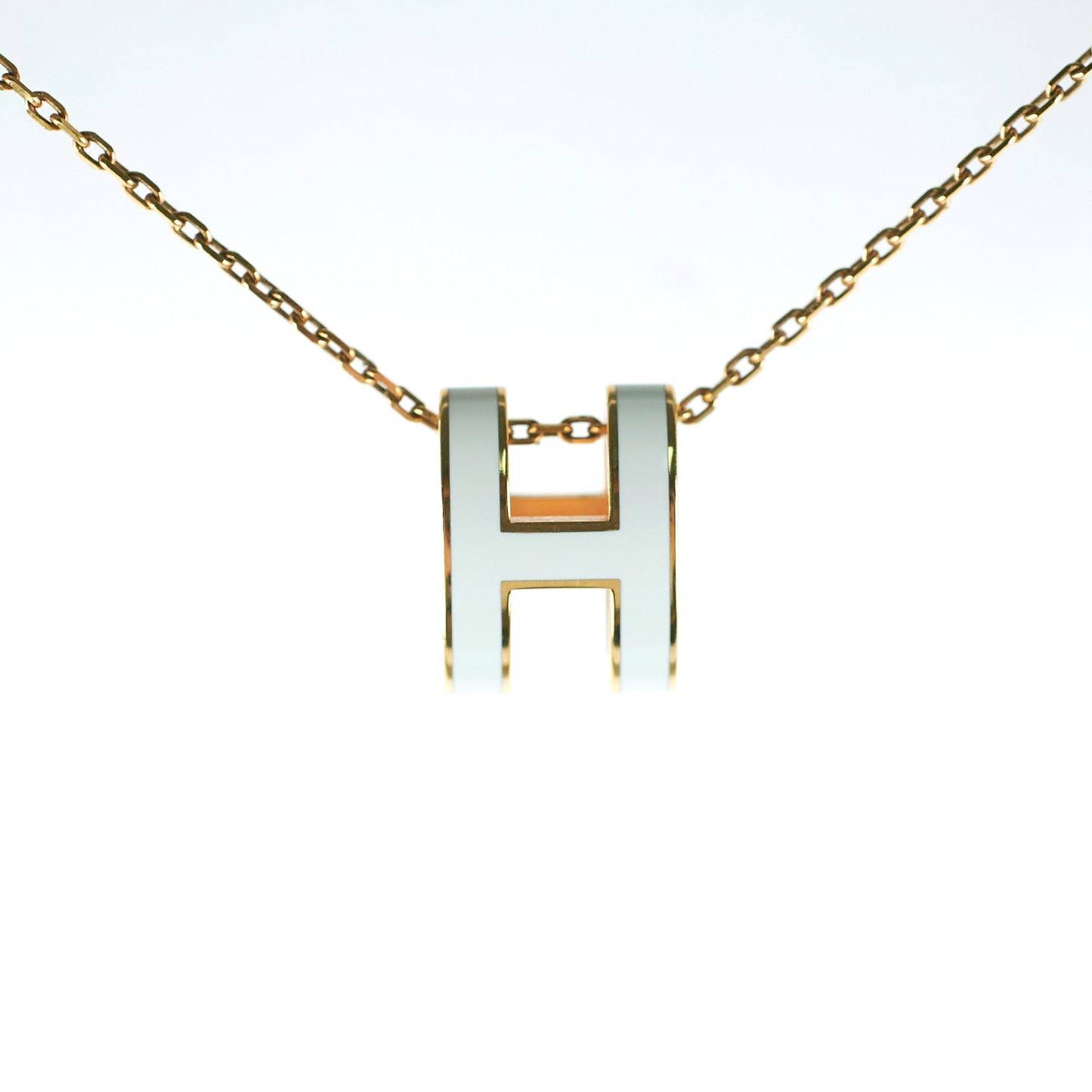 Hermes Pop H White Necklace