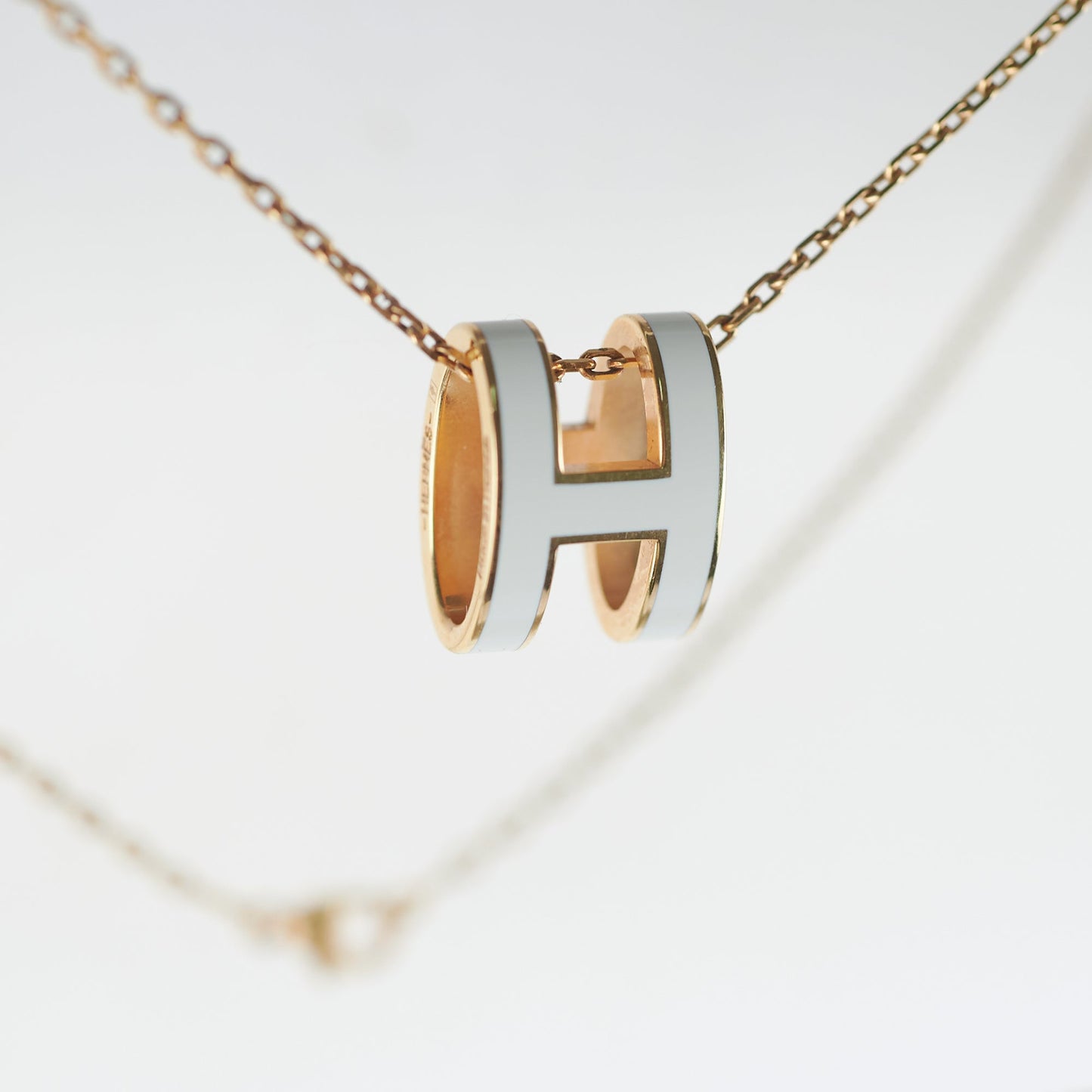 Hermes Pop H White Necklace