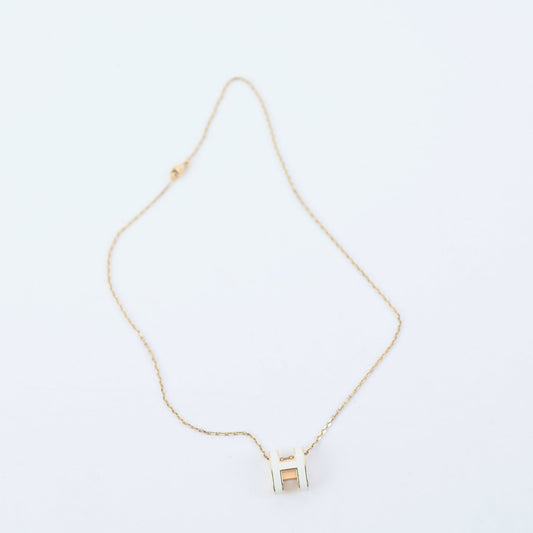 Hermes Pop H White Necklace