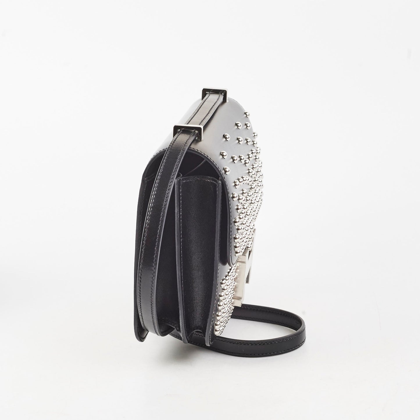 Hermes Mini Constance Studded Noir B Stamp