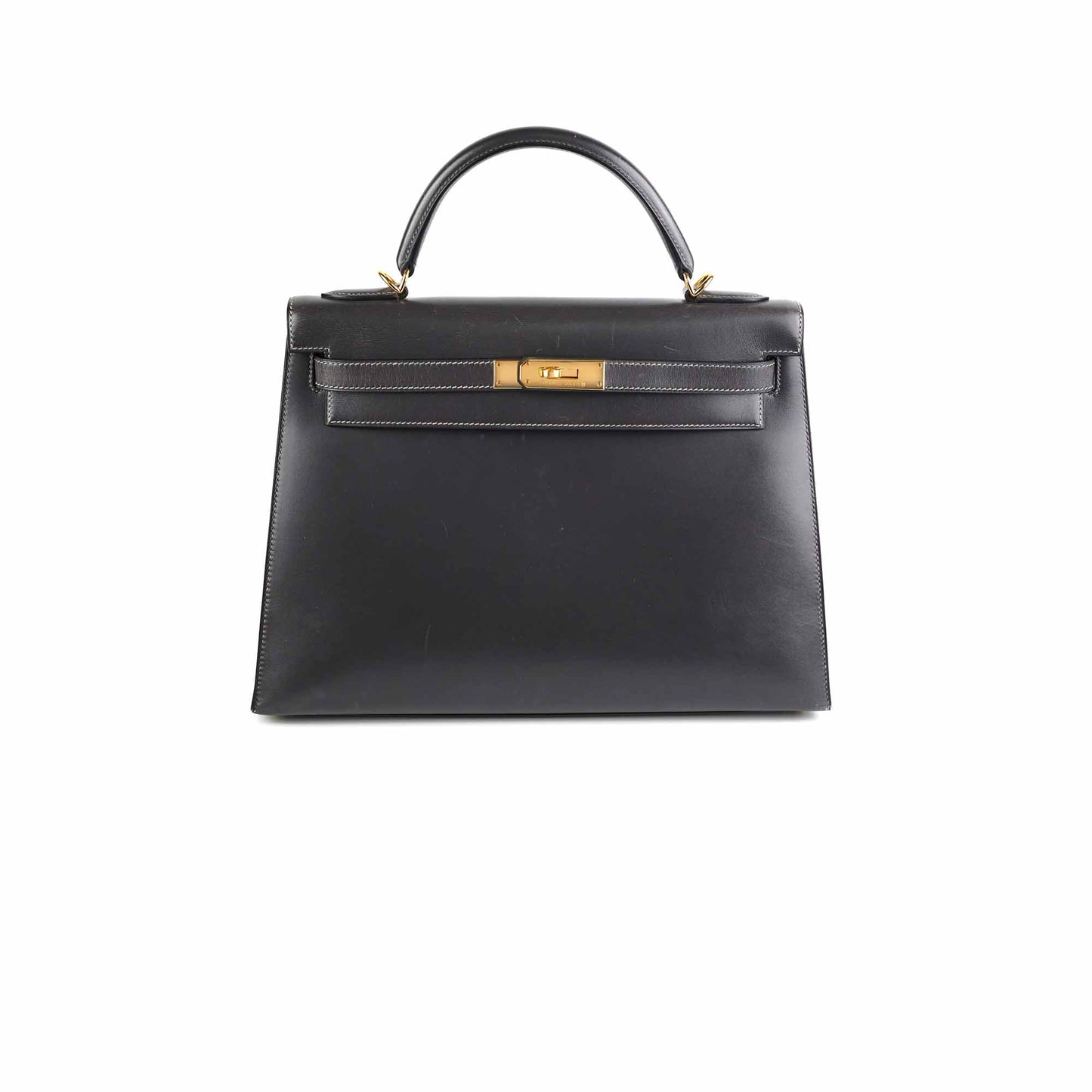 Hermes Kelly 32 Box Graphite Stamp E Square (2001)
