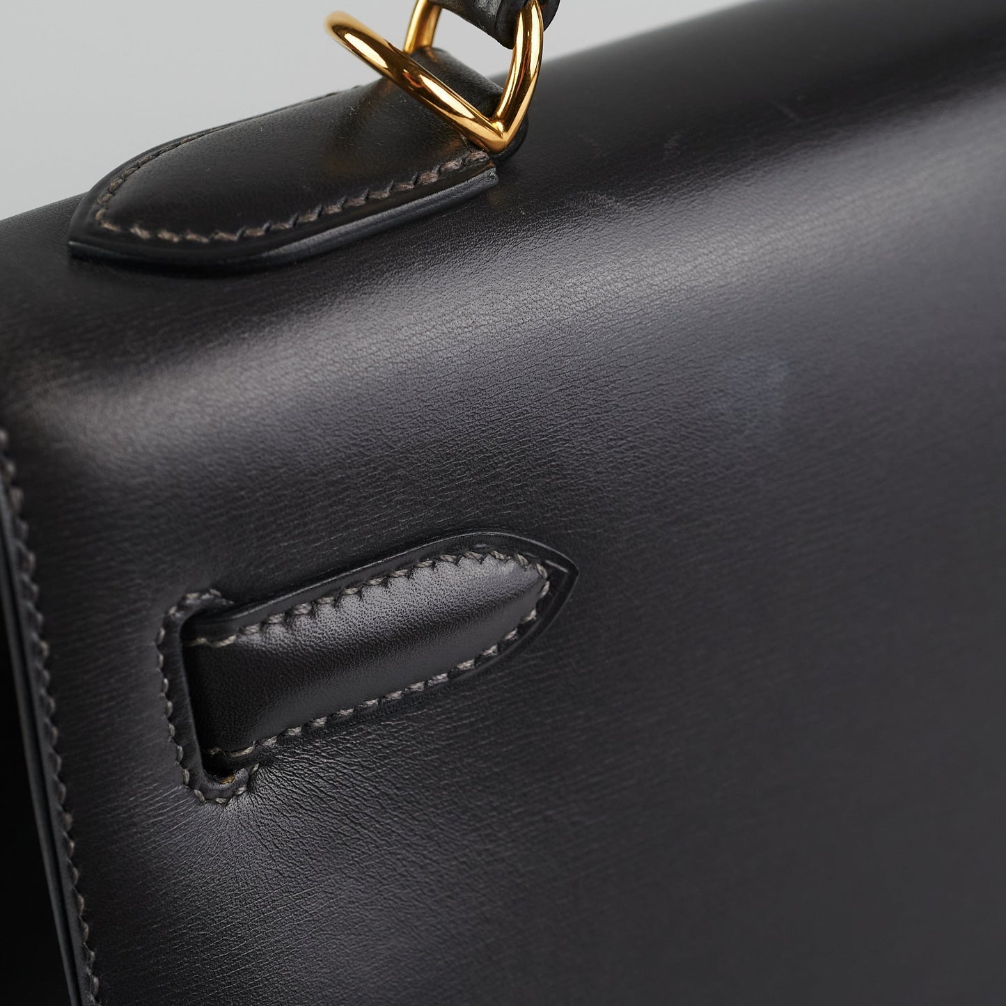 Hermes Kelly 32 Box Graphite Stamp E Square (2001)