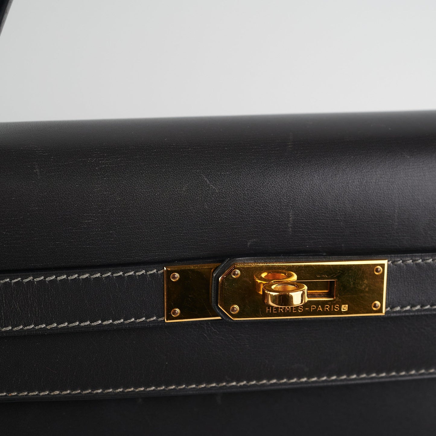 Hermes Kelly 32 Box Graphite Stamp E Square (2001)