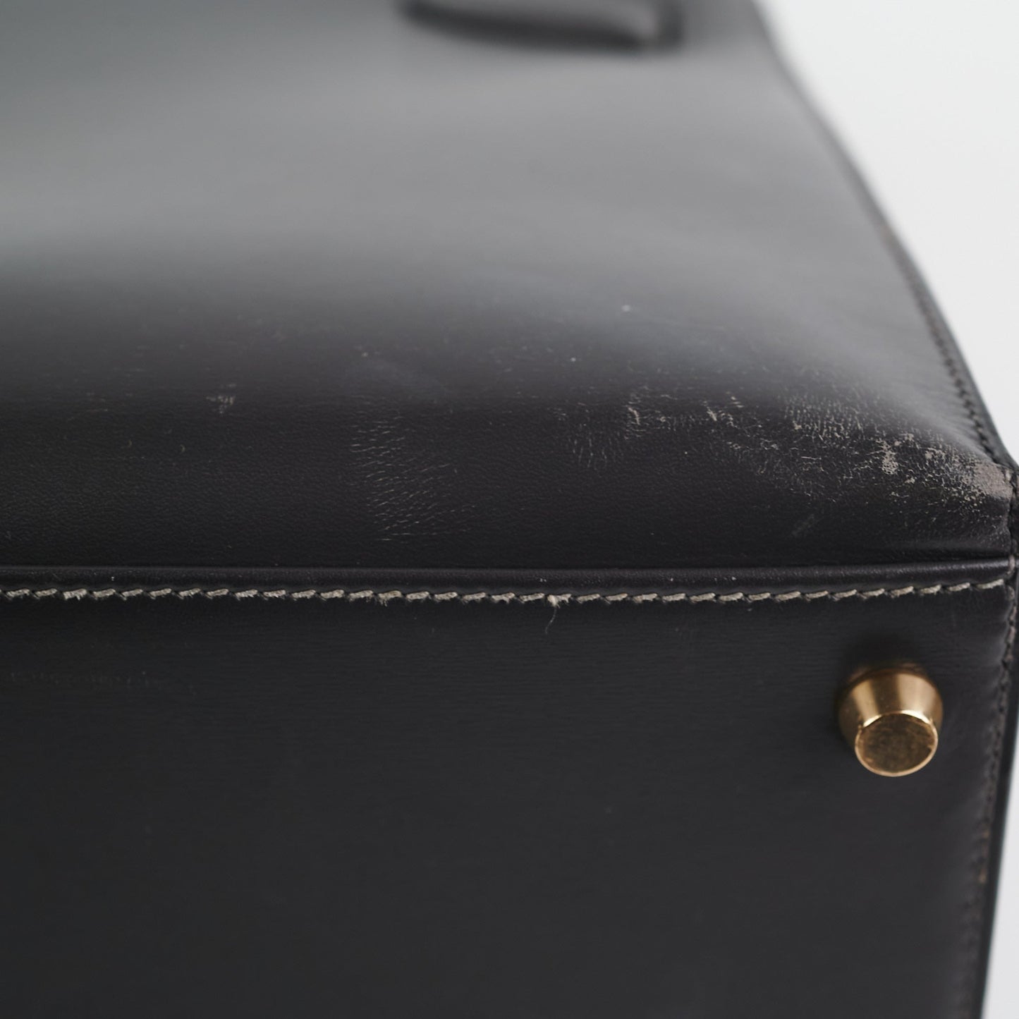 Hermes Kelly 32 Box Graphite Stamp E Square (2001)
