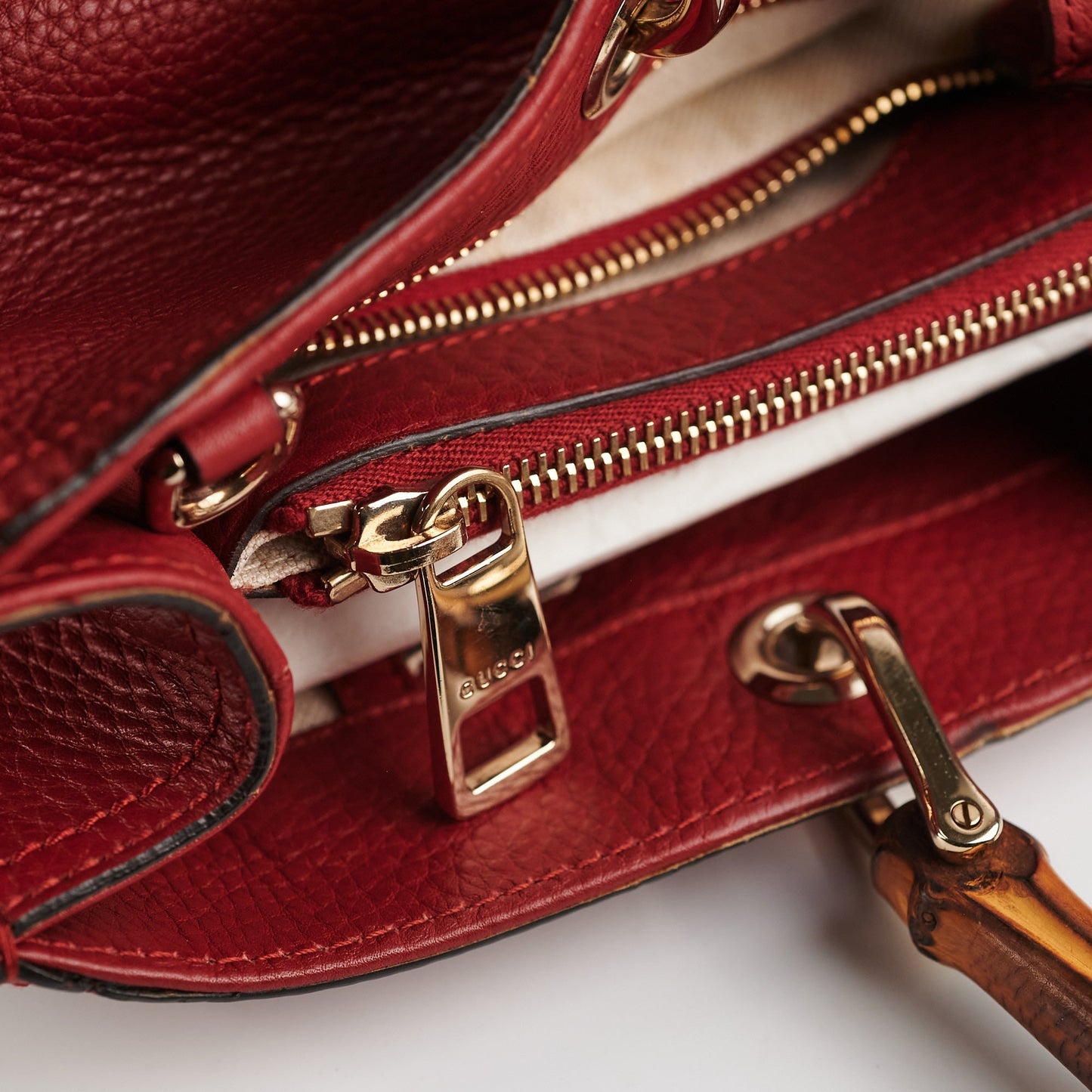 Gucci Bamboo Dark Red Medium Bag