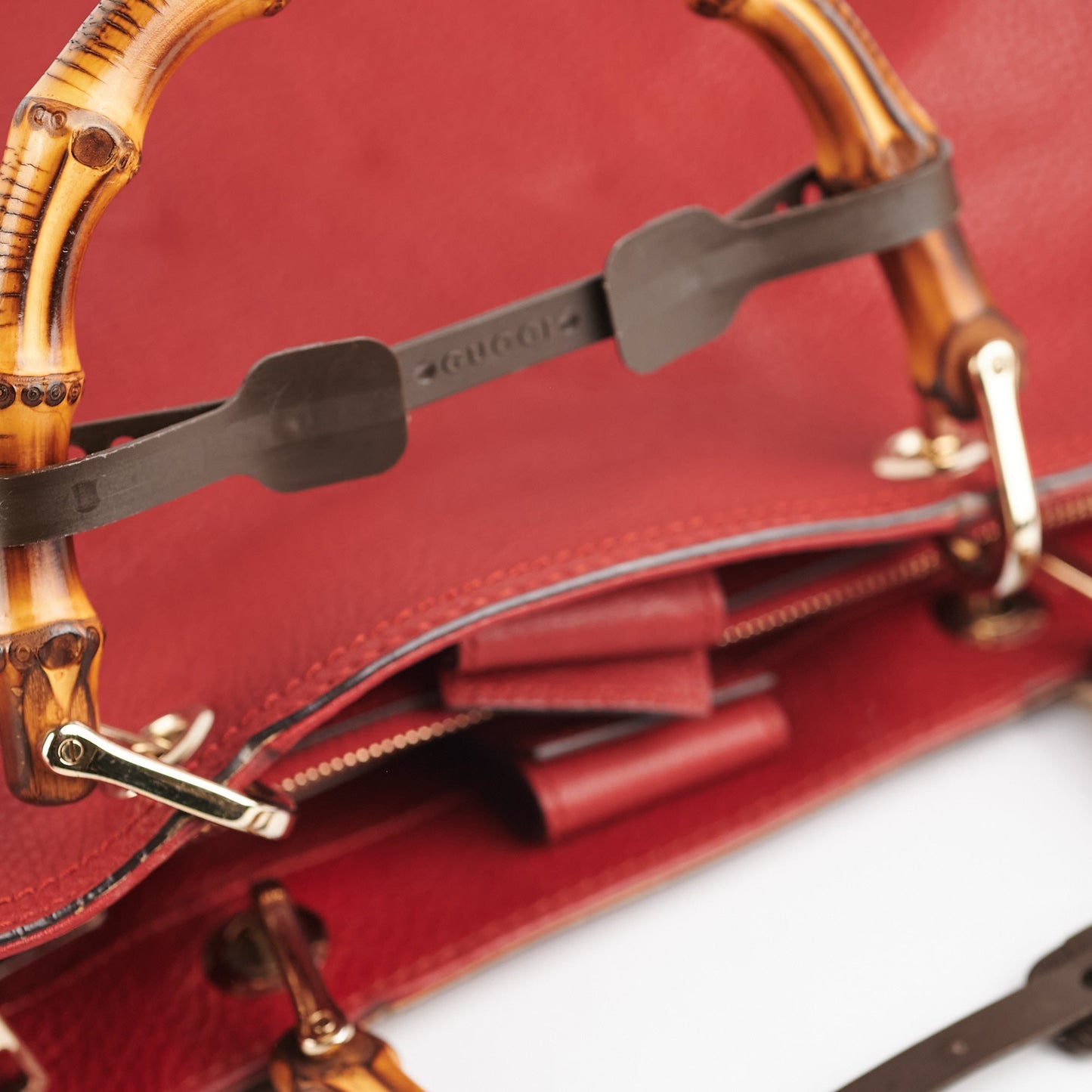 Gucci Bamboo Dark Red Medium Bag