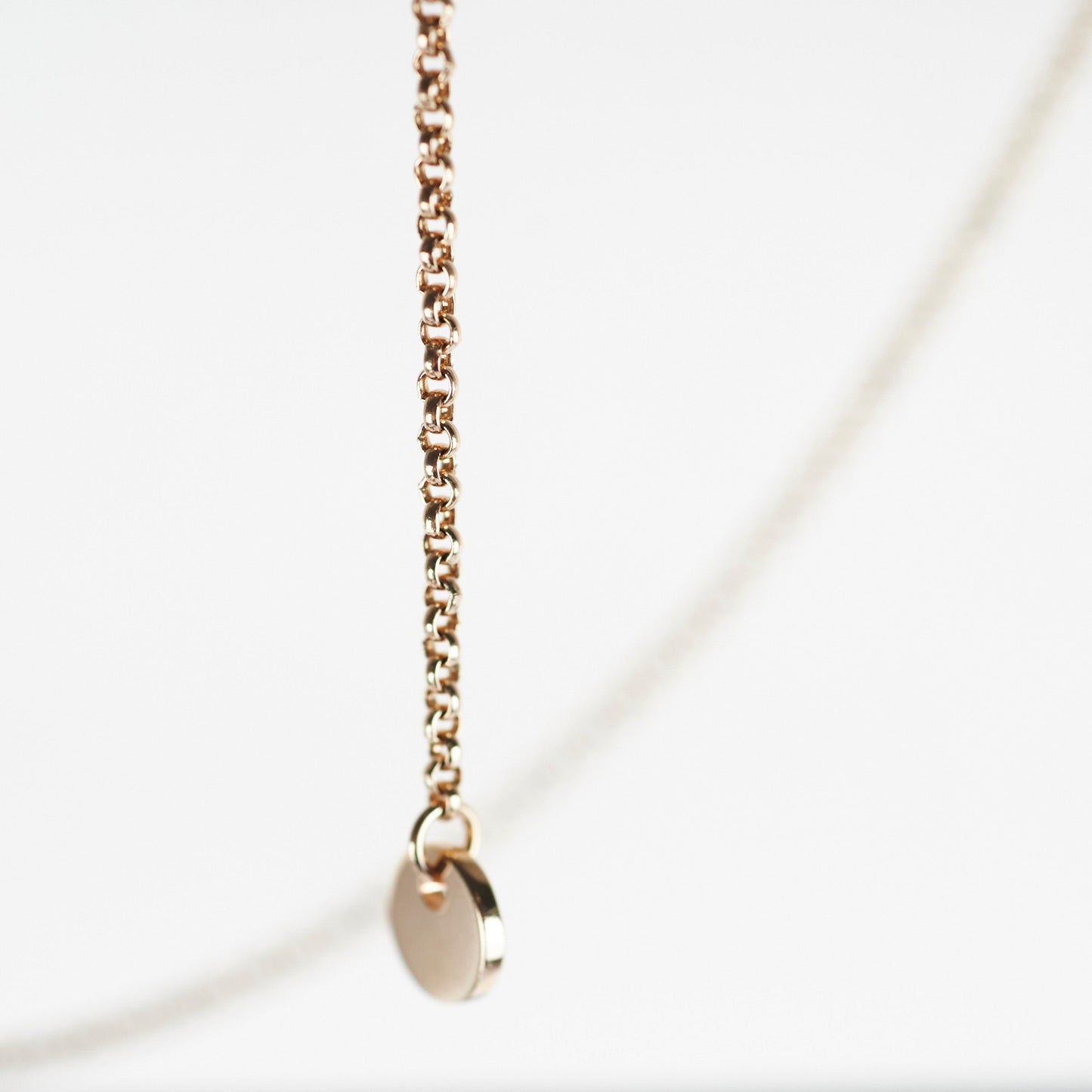 Hermes Ex- Libris Pendant Rose Gold One Diamond Necklace