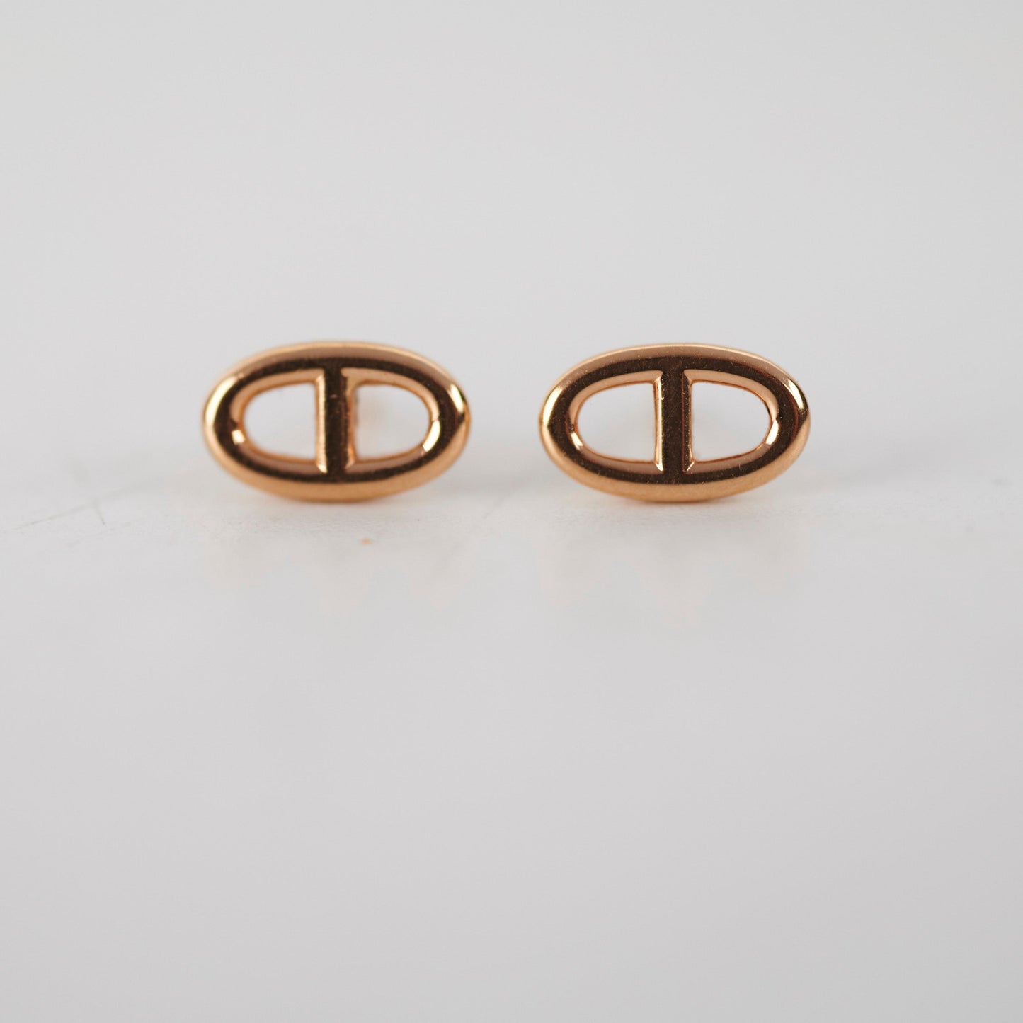 Hermes Farandole Rose Gold Stud Earrings