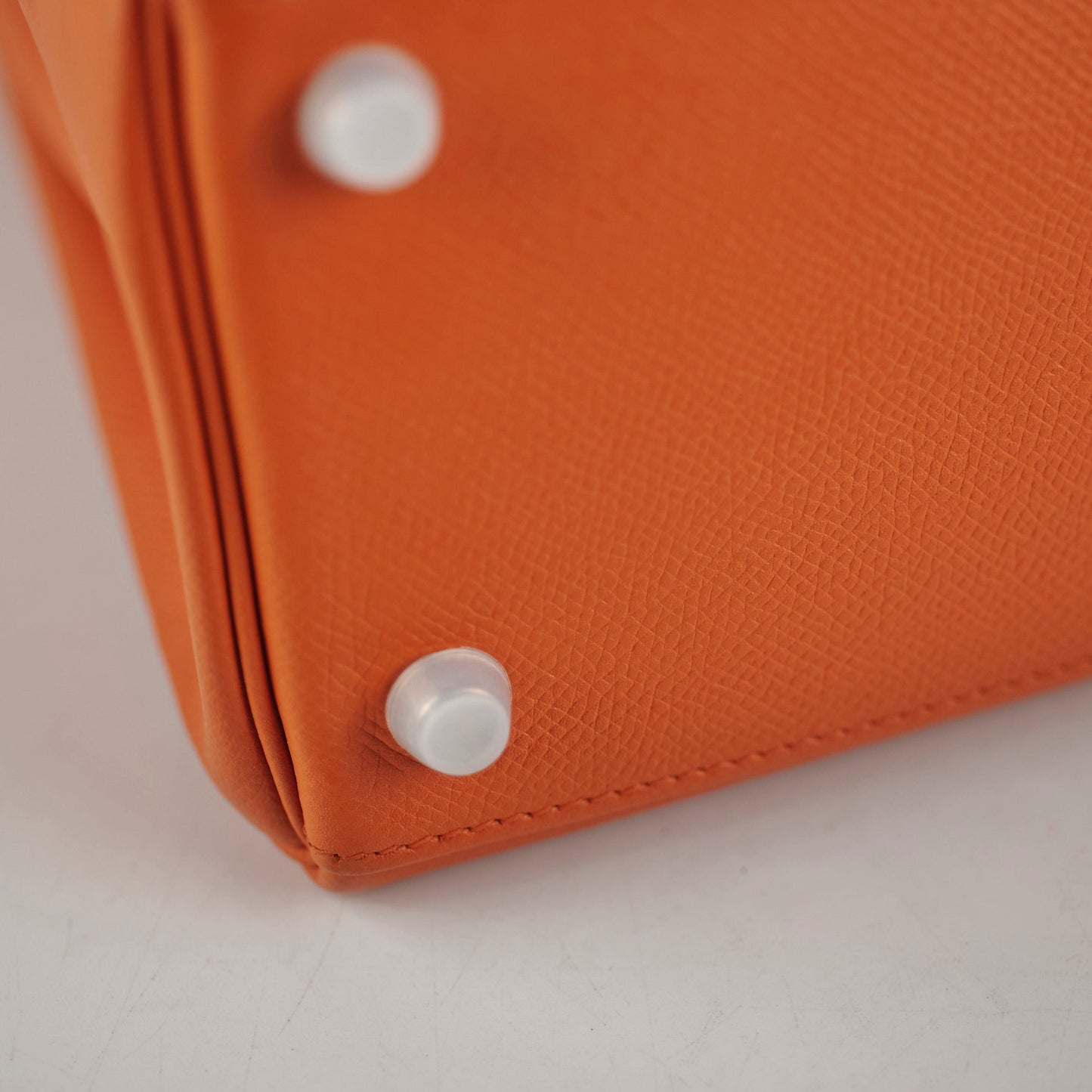 Hermes Kelly 28 Orange P Square Stamp