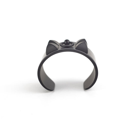 Hermes Collier De Chien Aluminium Bracelet Noir