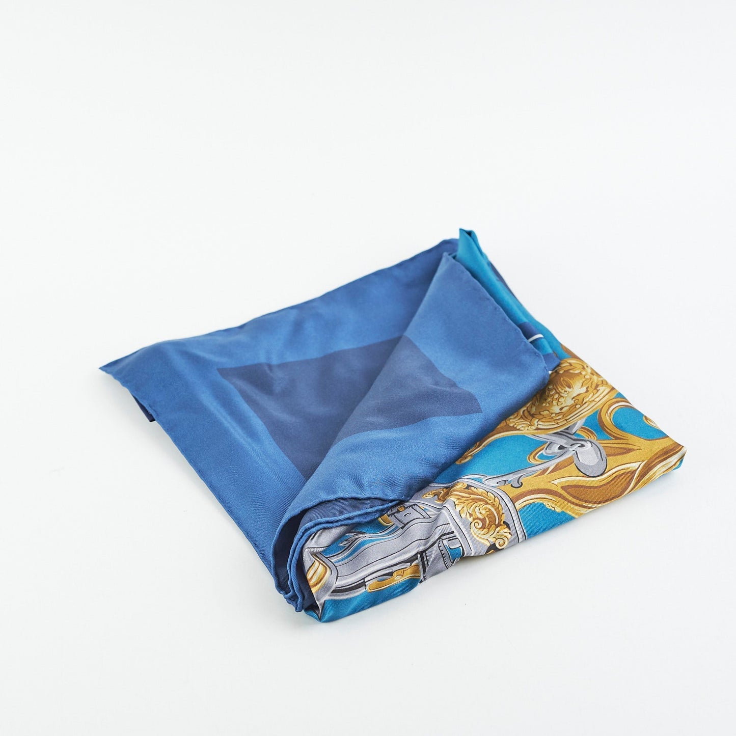 Hermes Dark Blue 90cm Square Scarf