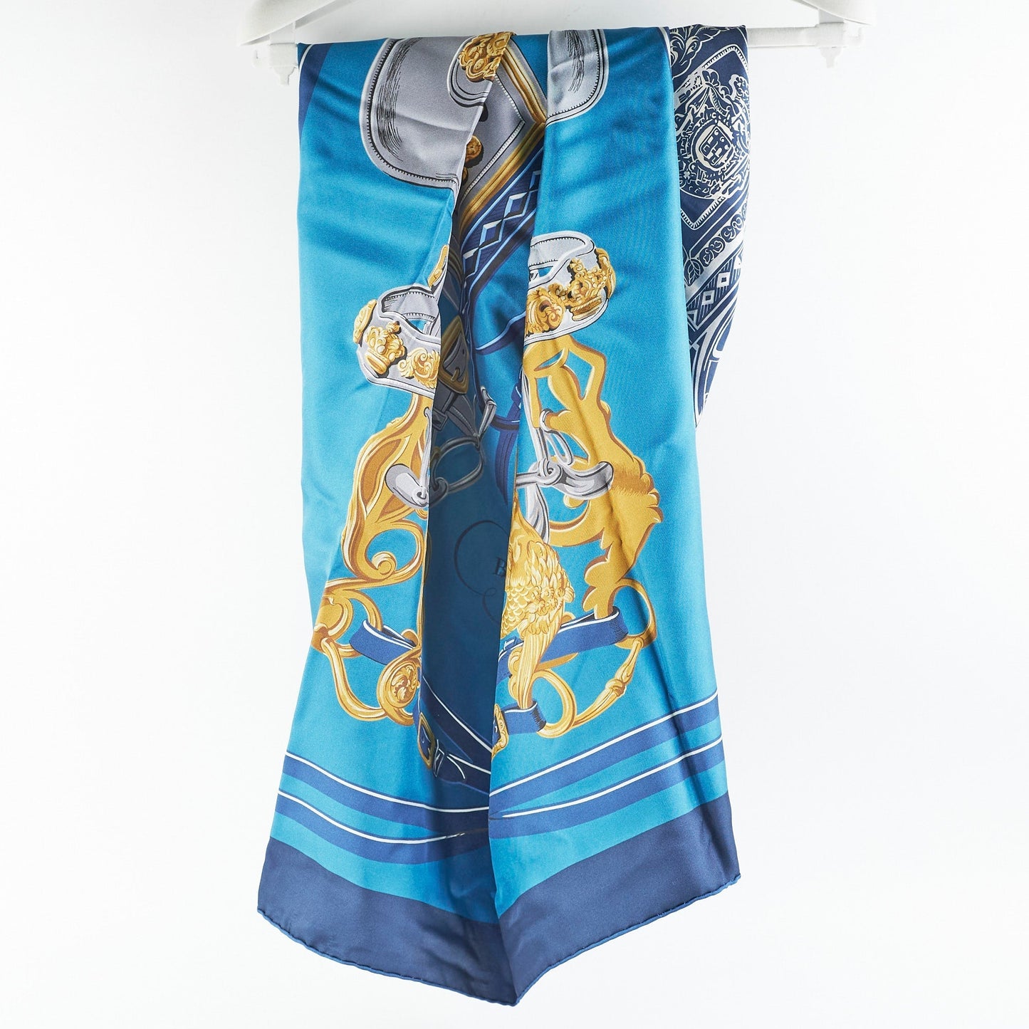 Hermes Dark Blue 90cm Square Scarf