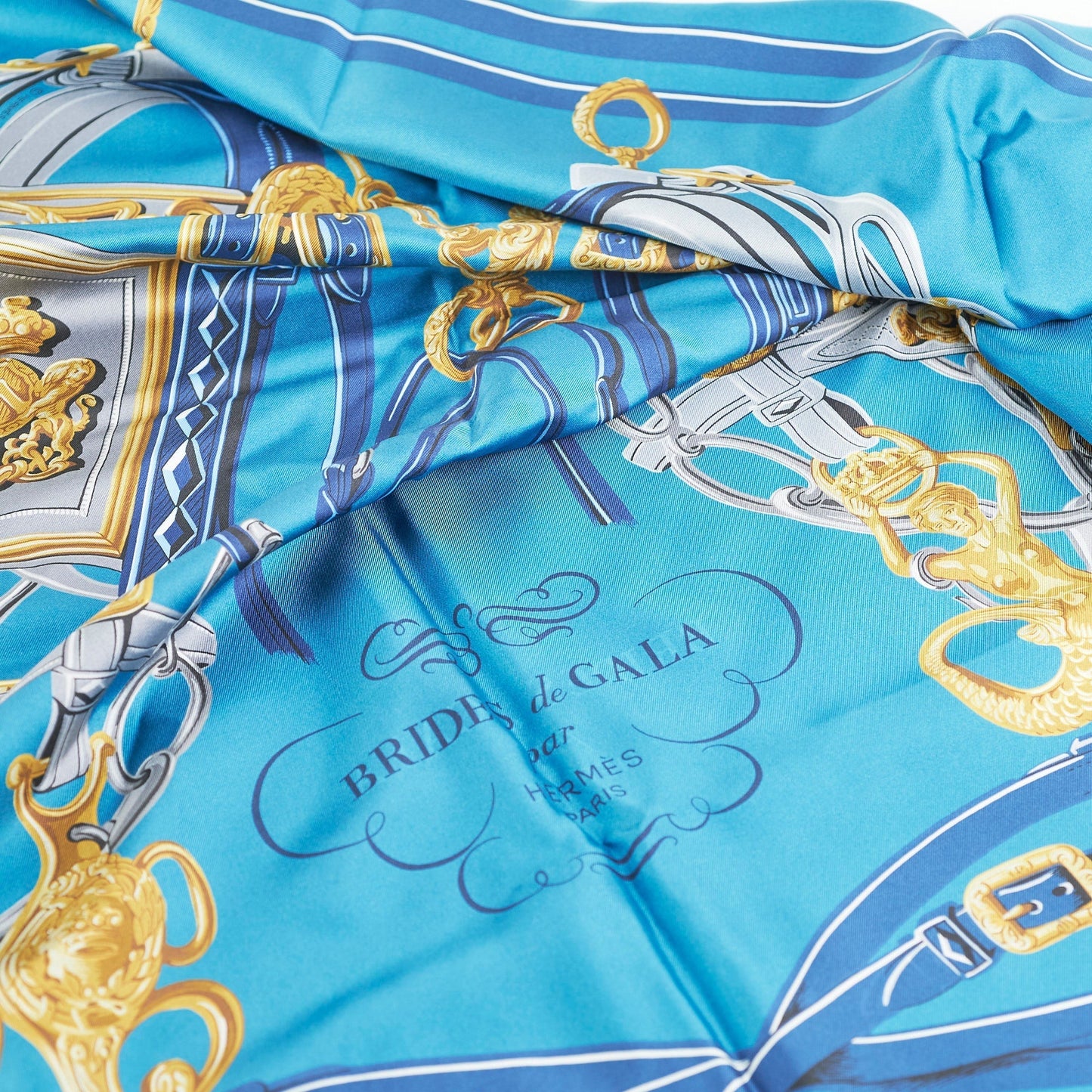 Hermes Dark Blue 90cm Square Scarf