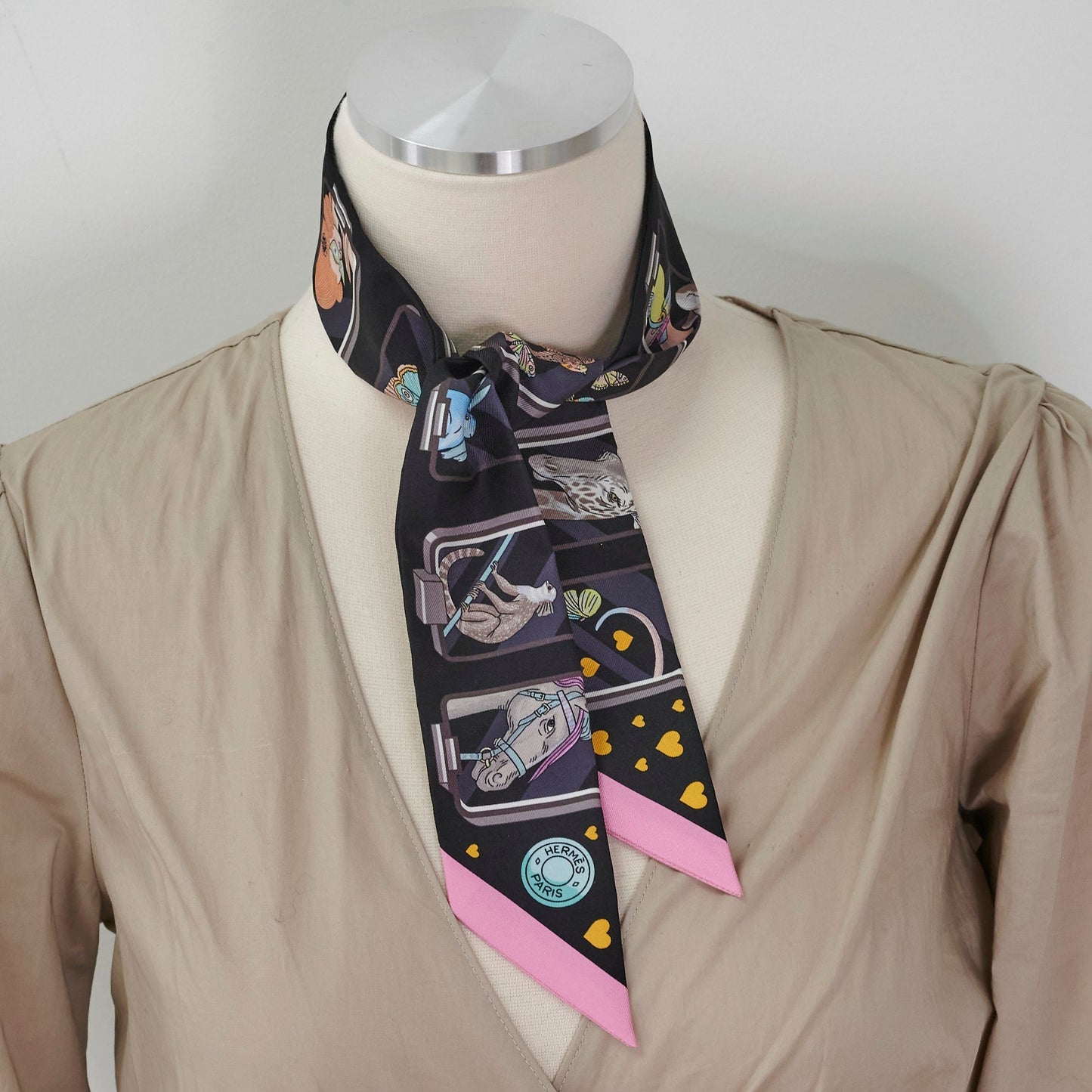 Hermes Twilly Navy/Pink
