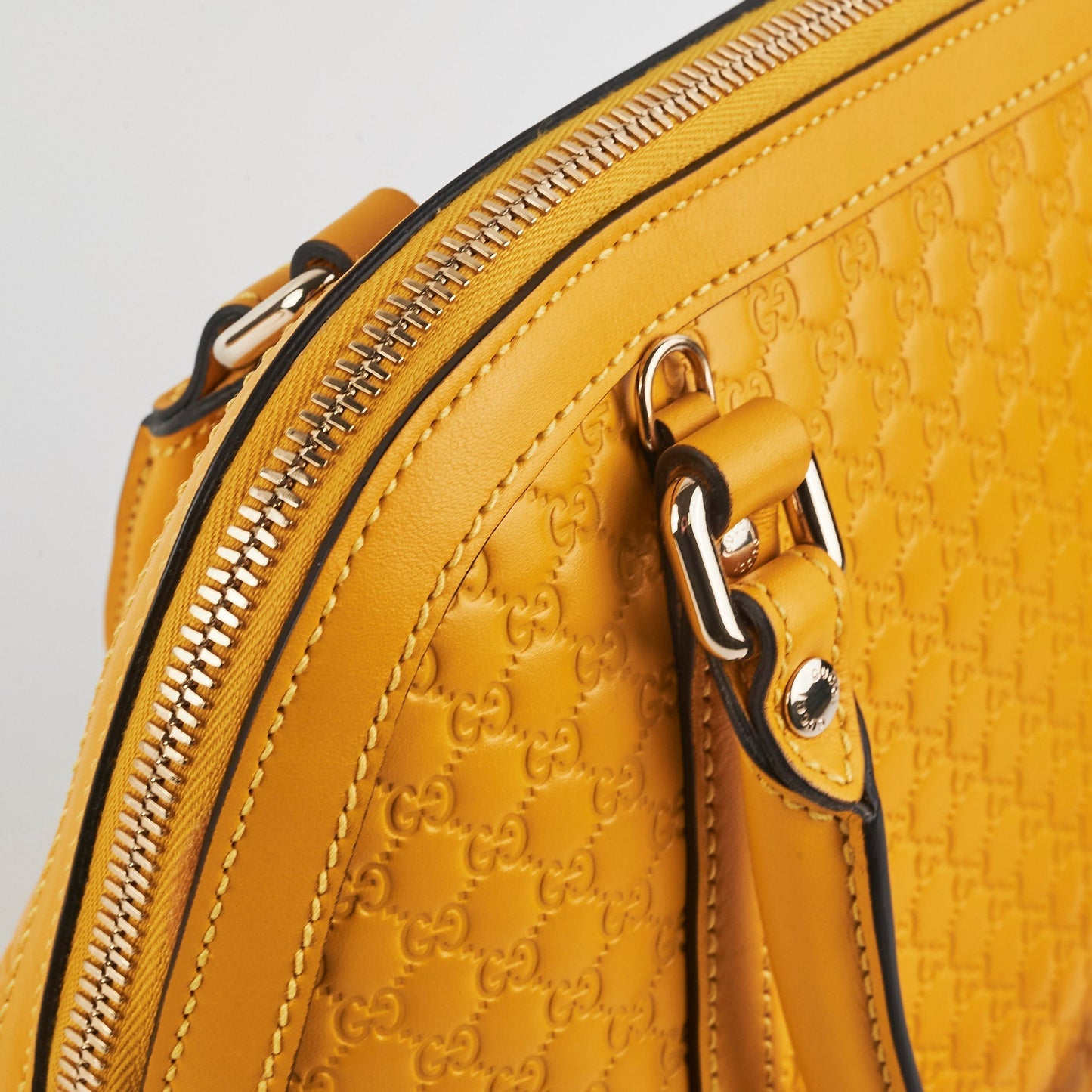 Gucci Mini Convertible Dome Satchel Yellow