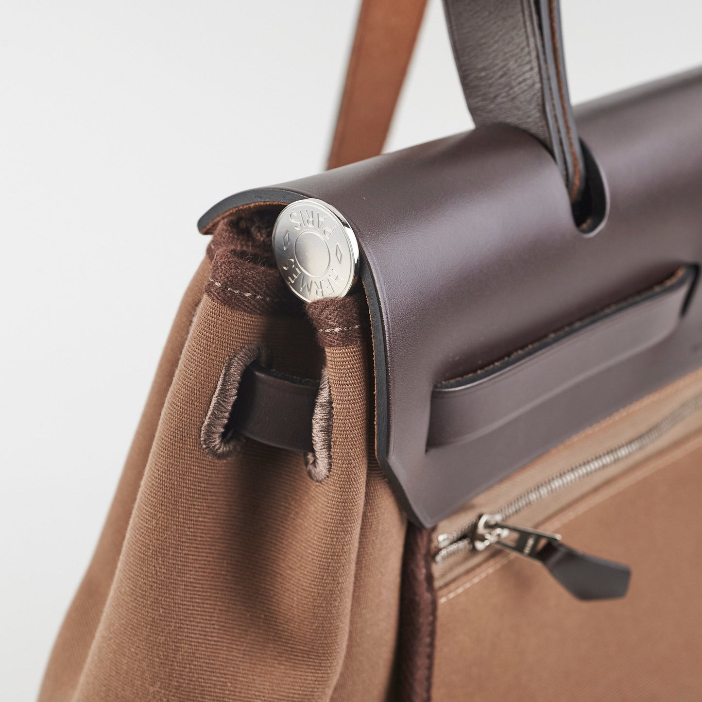 Hermes Herbag 31 Etoupe Canvas Tote