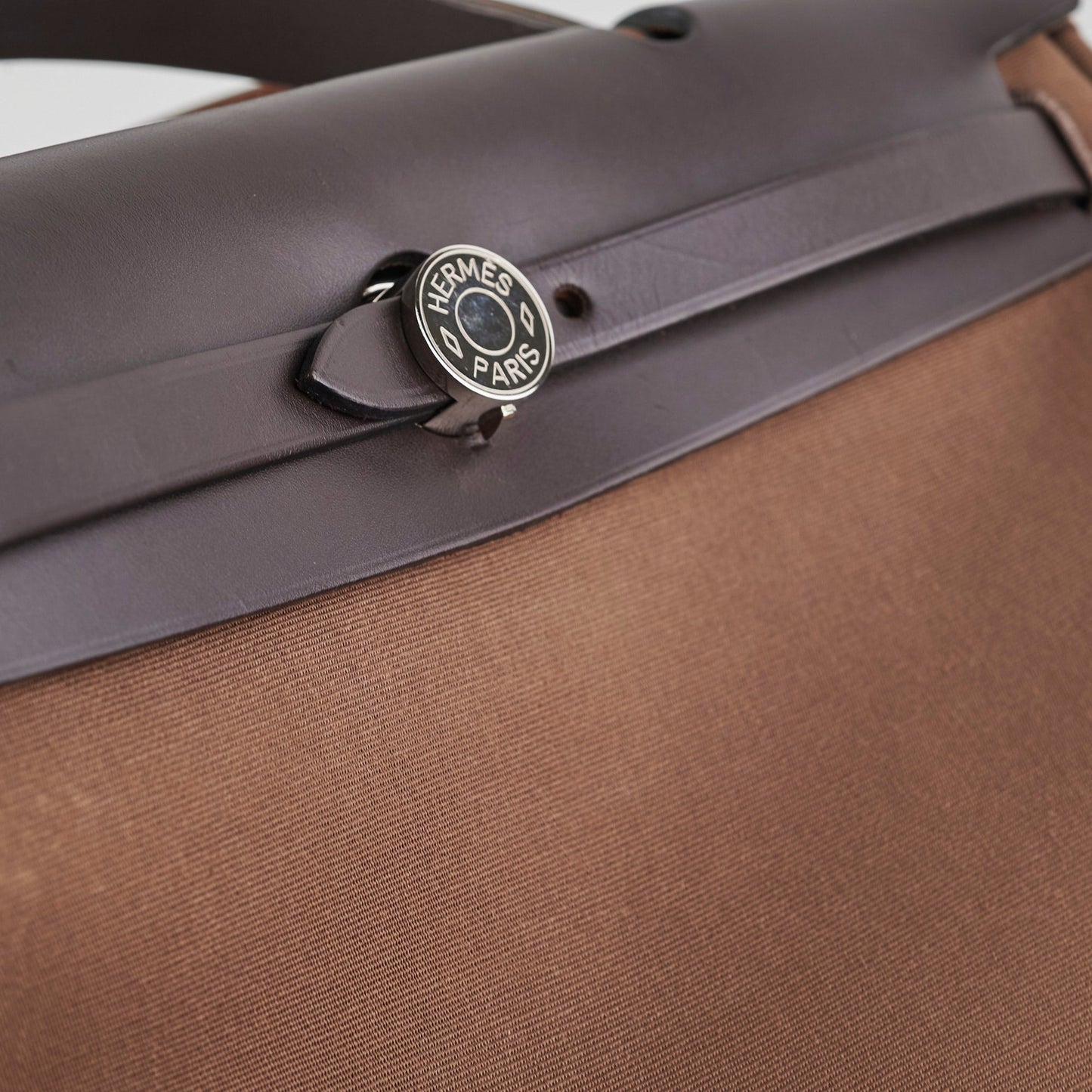 Hermes Herbag 31 Etoupe Canvas Tote