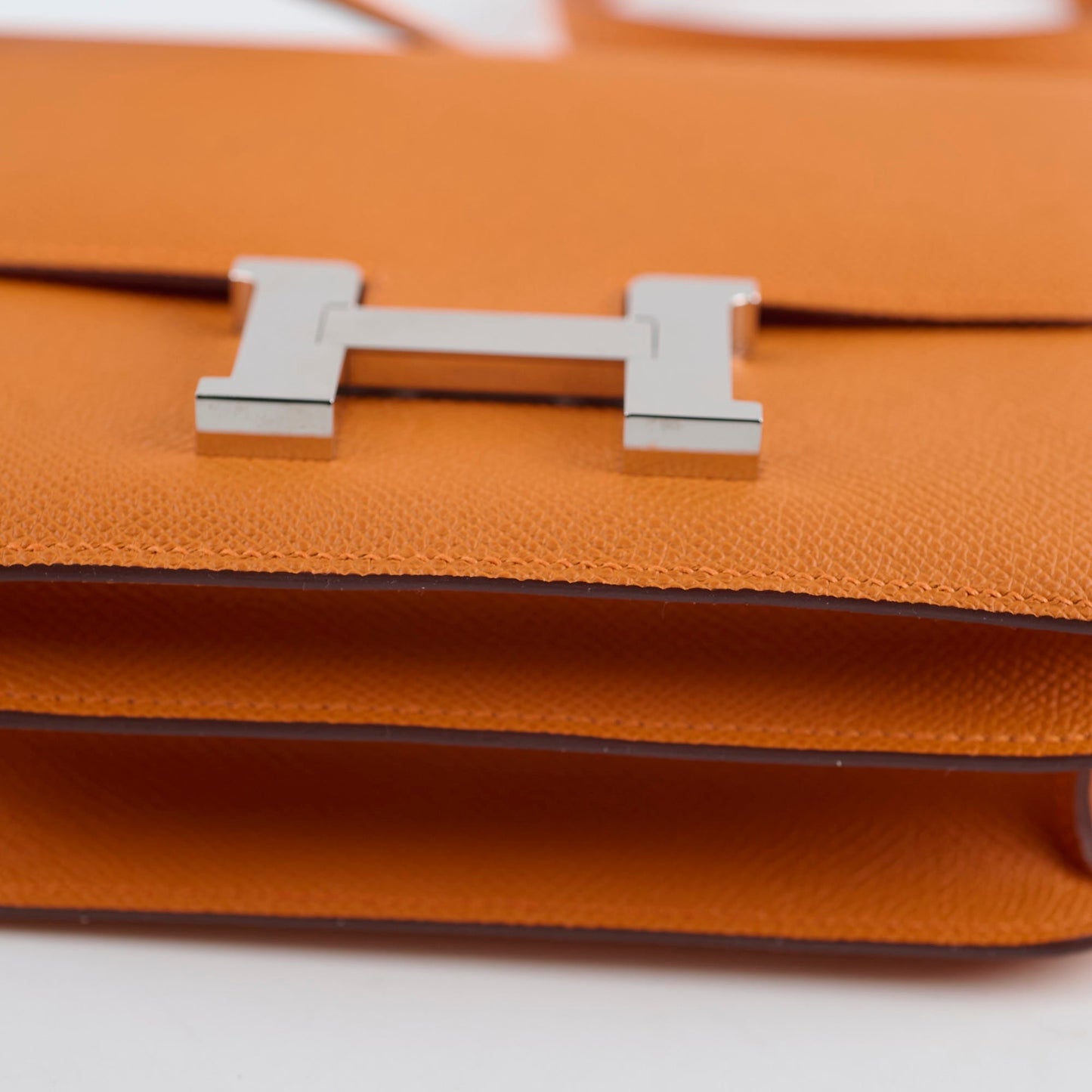 Hermes Mini Constance Espom Orange B stamp 2023