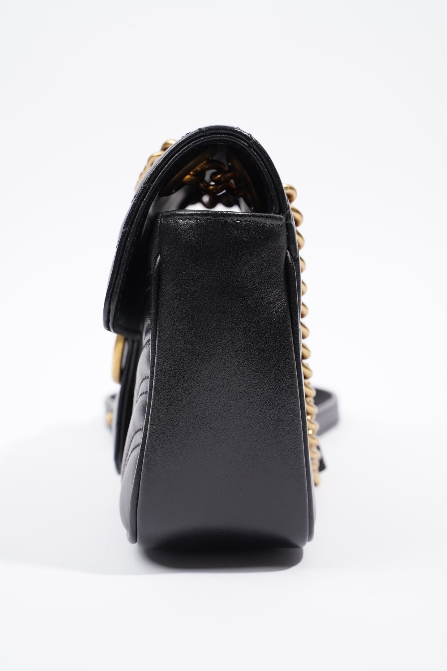 Gucci Marmont Flap Black Matelasse Leather Mini