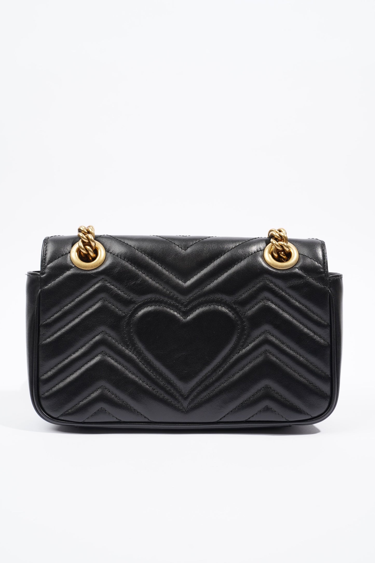 Gucci Marmont Flap Black Matelasse Leather Mini