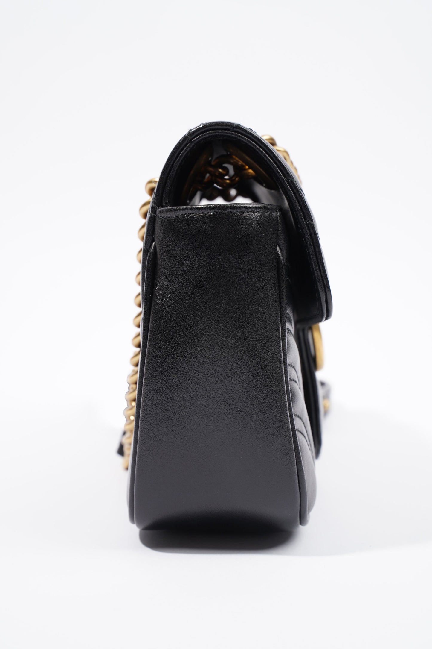 Gucci Marmont Flap Black Matelasse Leather Mini