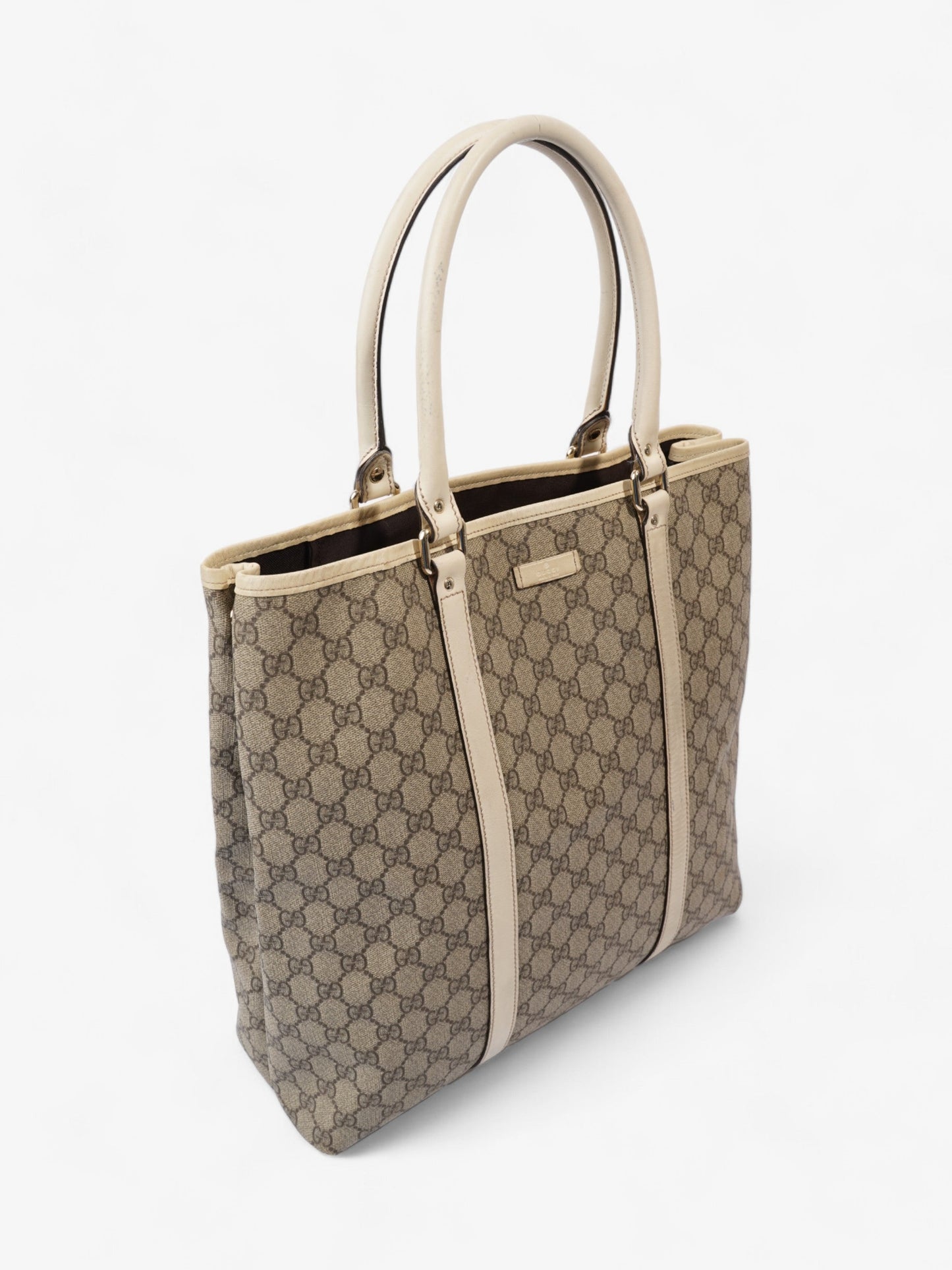 Gucci GG Supreme Tote Beige And Ebony GG Supreme Coated Canvas