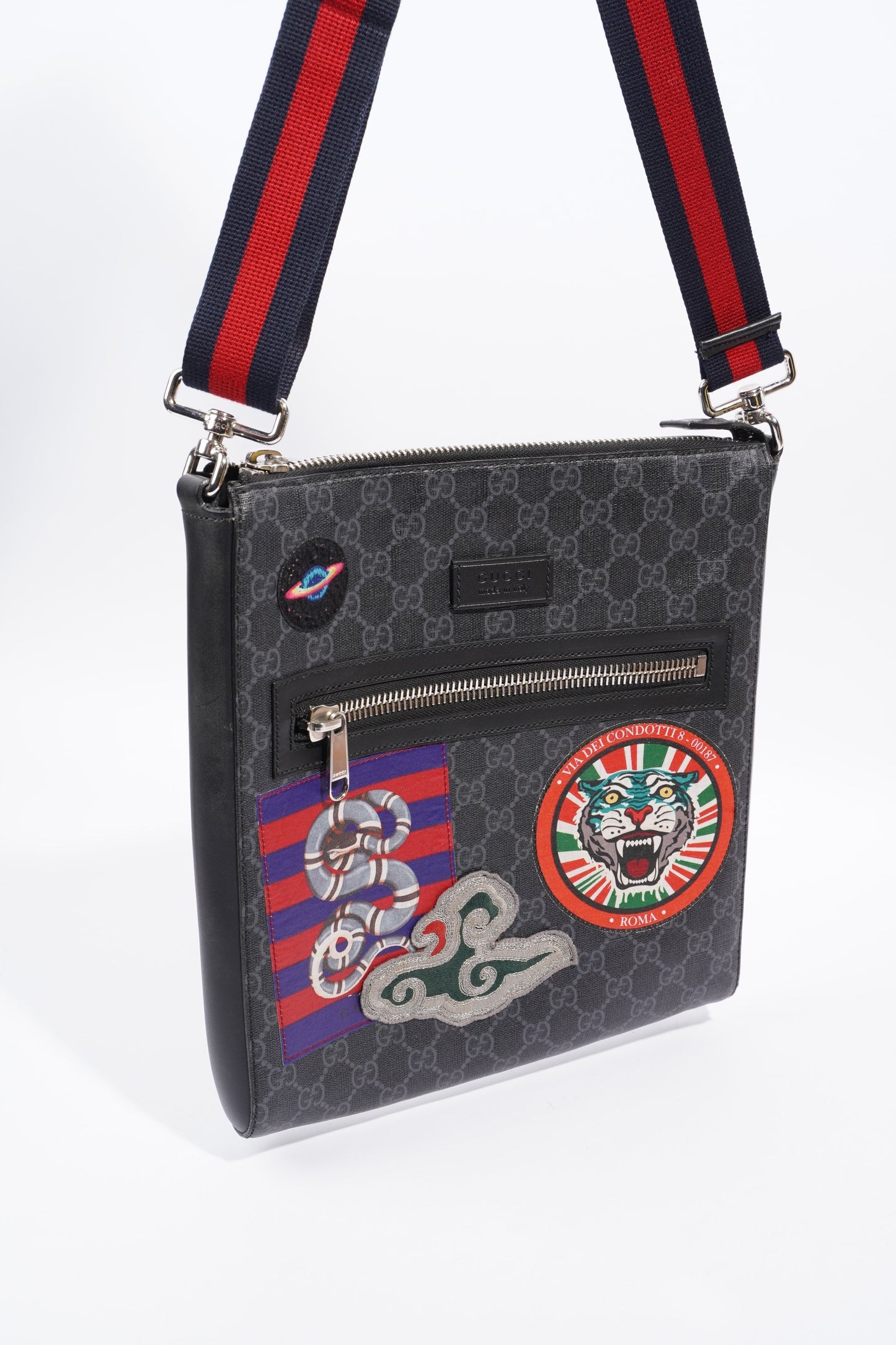 Gucci Night Courrier messenger bag Black GG Supreme Coated Canvas