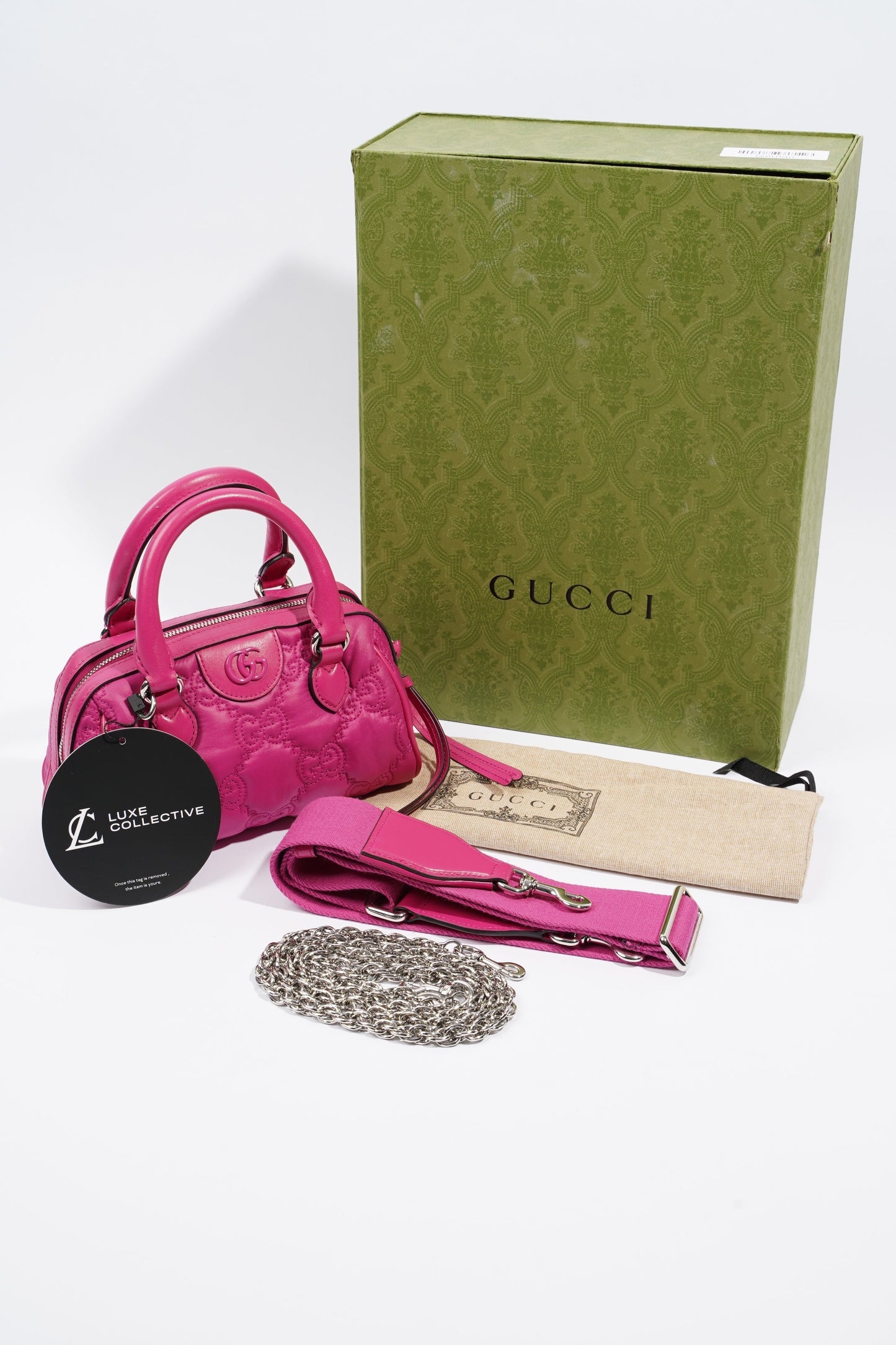 Gucci Bowler Bag Pink Leather Mini