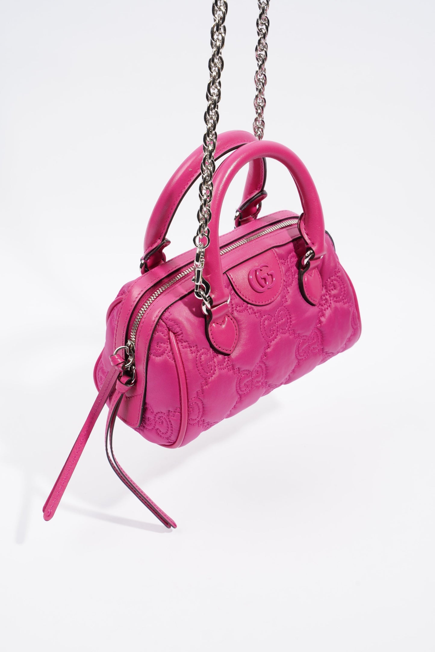 Gucci Bowler Bag Pink Leather Mini