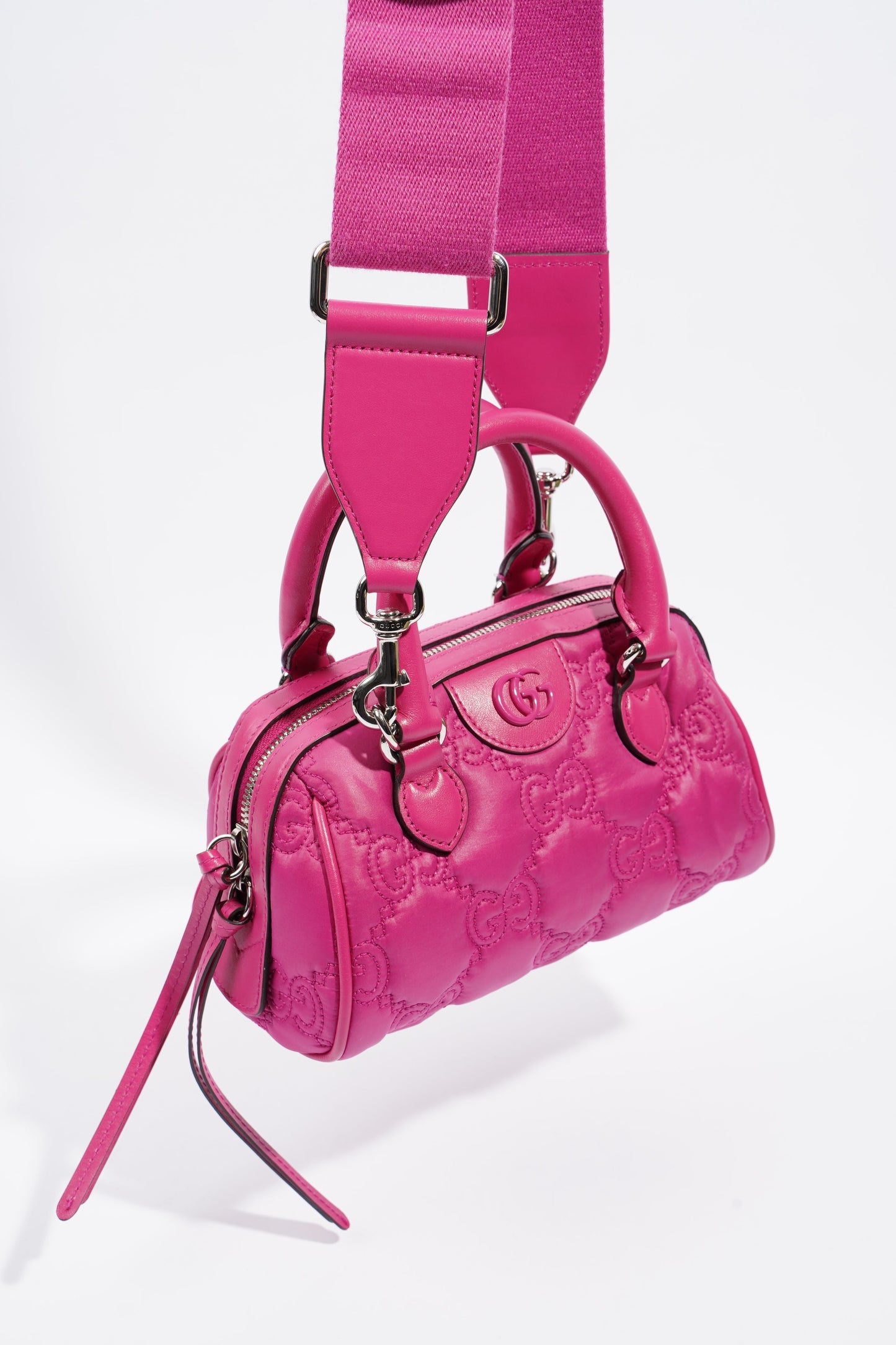 Gucci Bowler Bag Pink Leather Mini